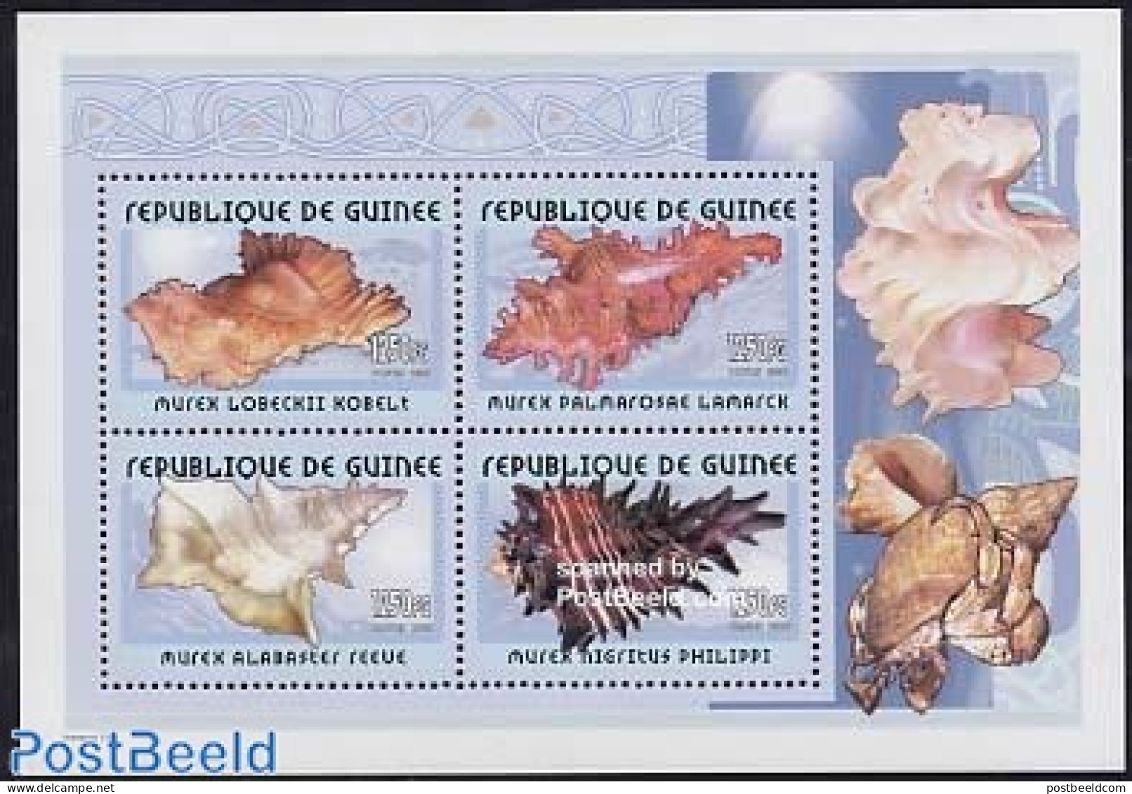 Guinea, Republic 2002 Shells S/s, Mint NH, Nature - Shells & Crustaceans - Mundo Aquatico