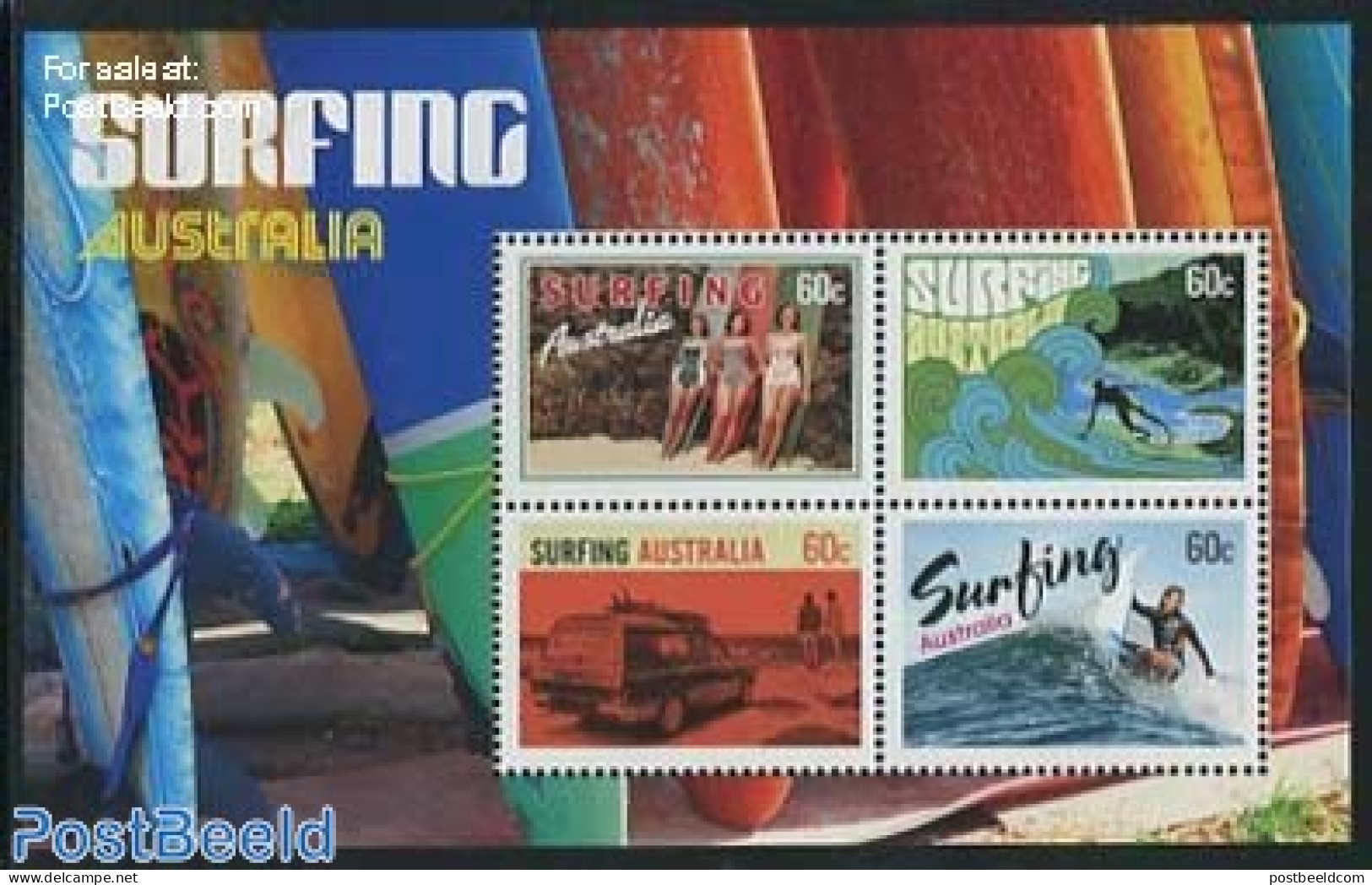 Australia 2013 Surfing S/s, Mint NH, Sport - Transport - Various - Sport (other And Mixed) - Automobiles - Tourism - Neufs