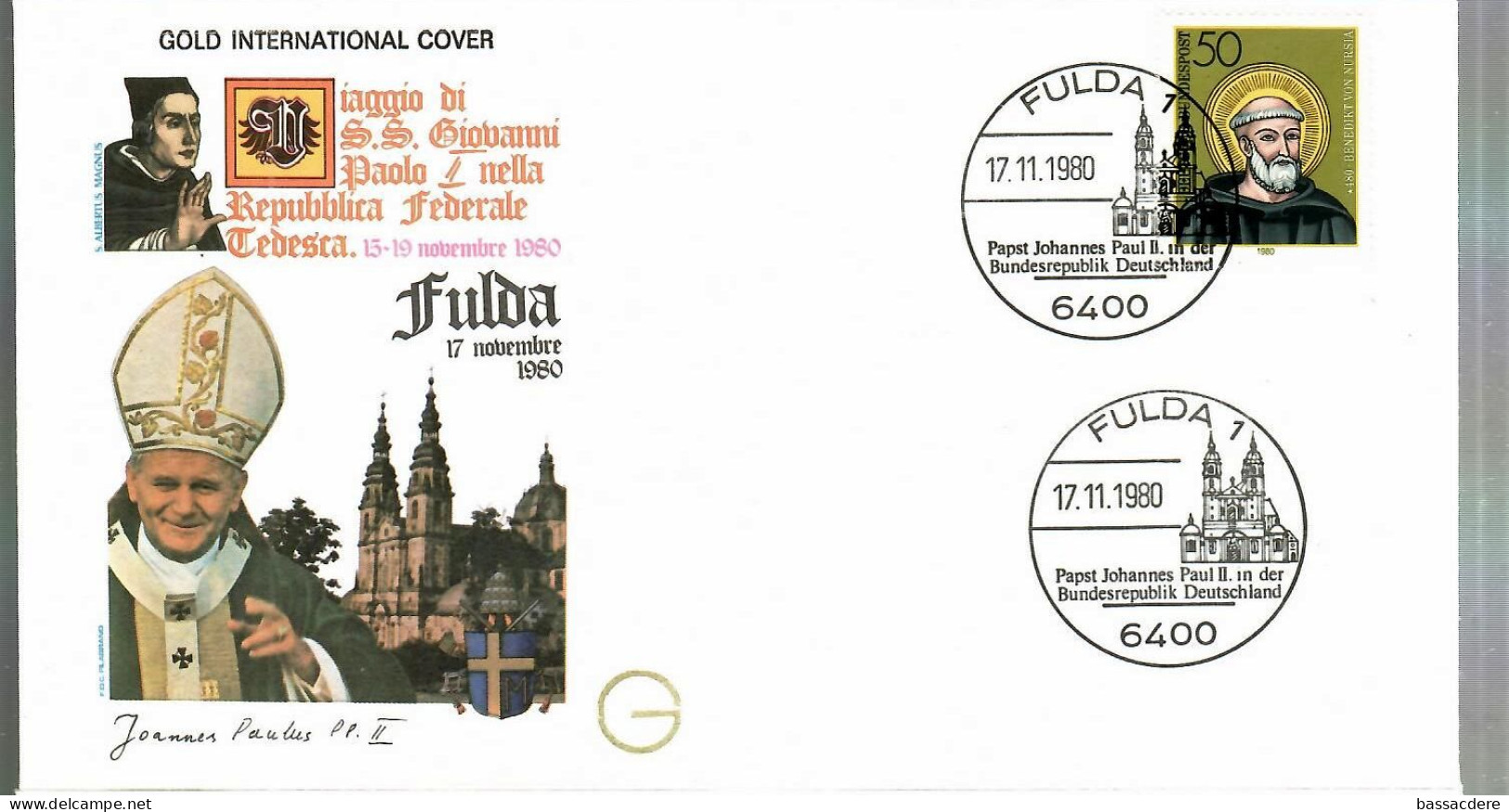 80137 -   7  Enveloppes Visite  Du  Pape JEAN  PAUL II - Cartas & Documentos