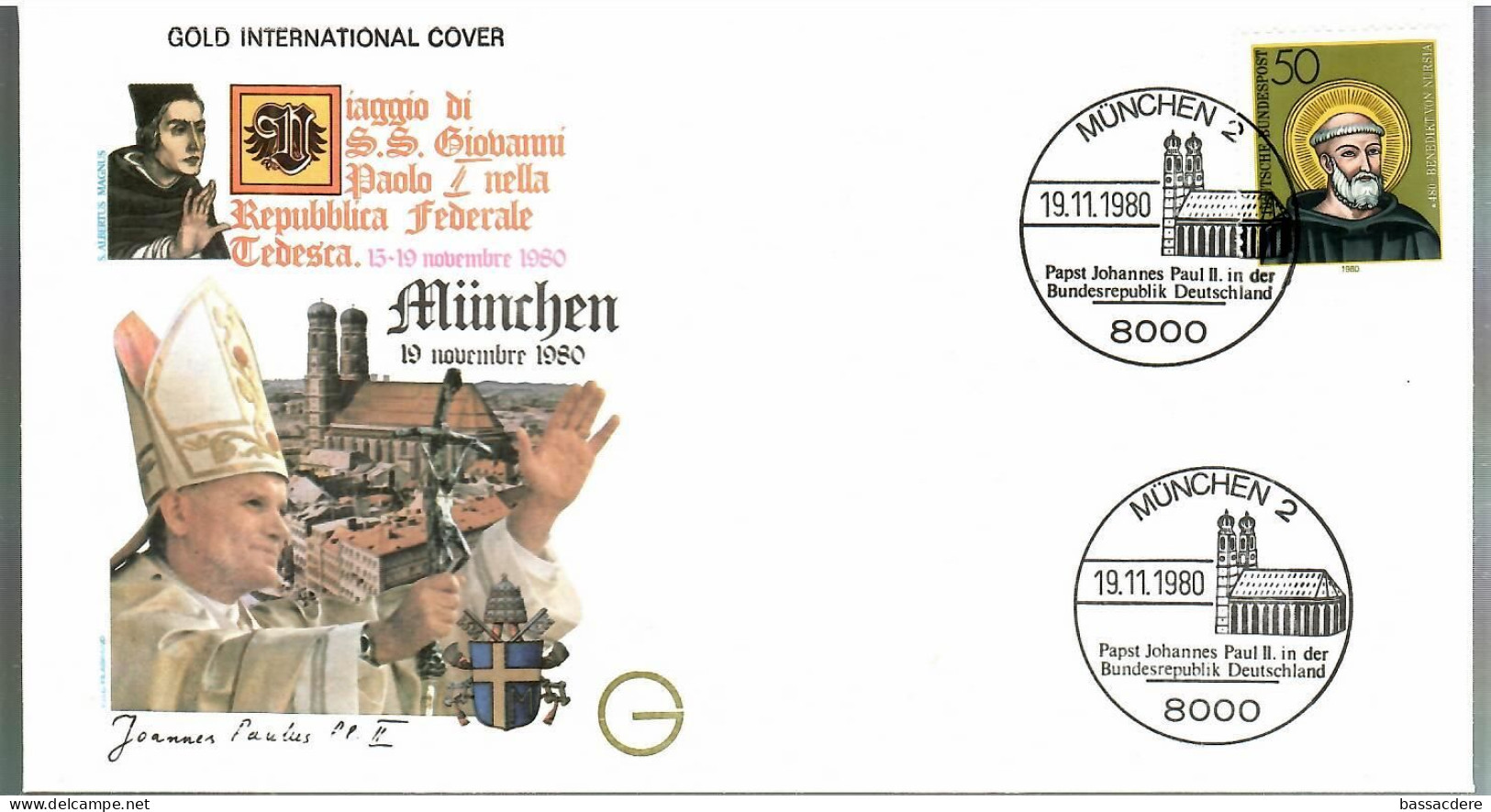 80137 -   7  Enveloppes Visite  Du  Pape JEAN  PAUL II - Storia Postale