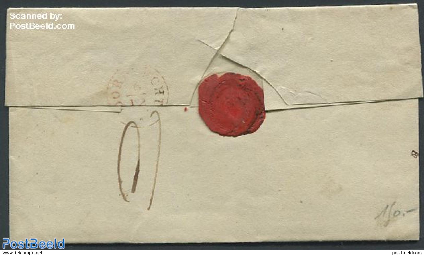 Netherlands 1847 Folding Cover To Dordrecht, Postal History - ...-1852 Prephilately