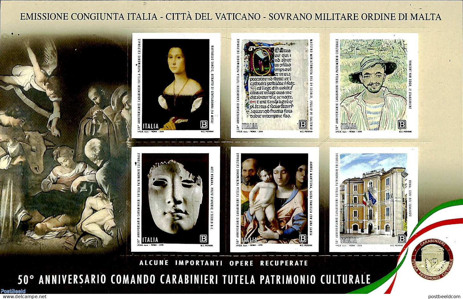 Italy 2019 Cultural Heritage, Joint Issue M/s S-a, Mint NH, Various - Joint Issues - Art - Books - Modern Art (1850-pr.. - Autres & Non Classés
