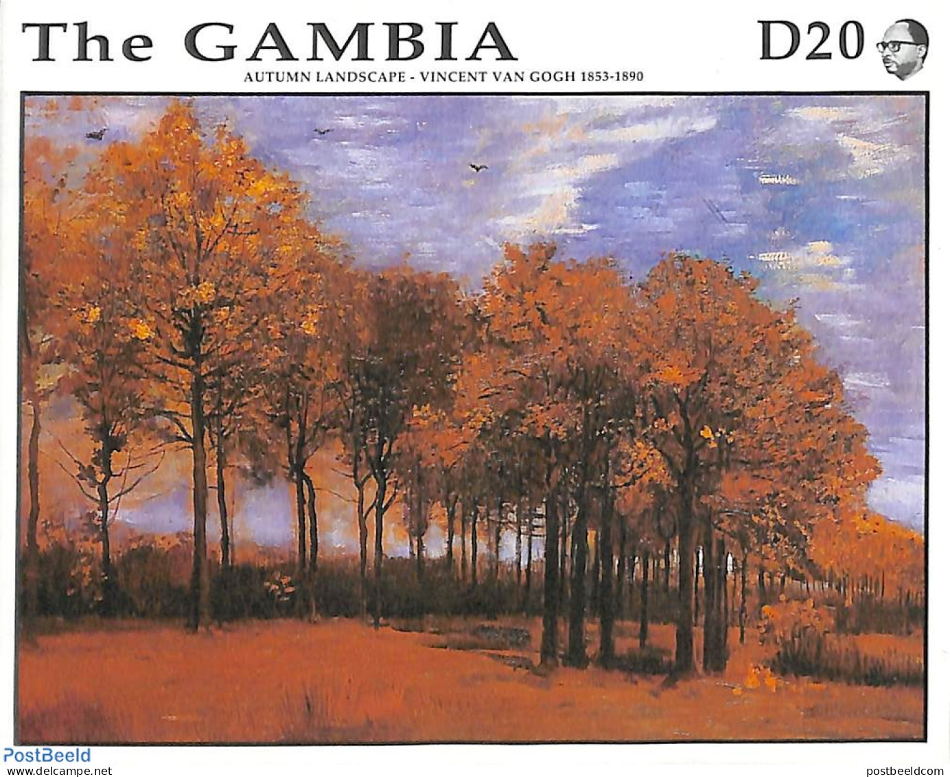 Gambia 1991 Van Gogh, Autumn Forest S/s, Mint NH, Nature - Trees & Forests - Art - Modern Art (1850-present) - Paintin.. - Rotary, Lions Club