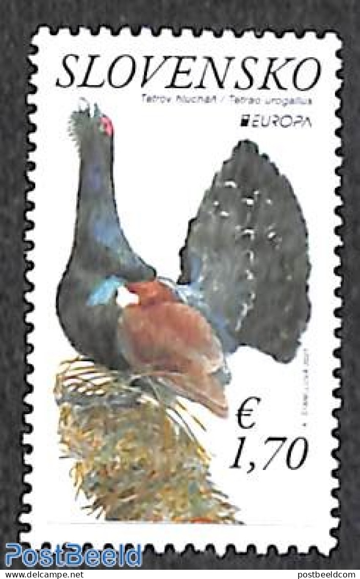 Slovakia 2021 Europa, Endangered Species 1v, Mint NH, History - Nature - Europa (cept) - Birds - Poultry - Ongebruikt