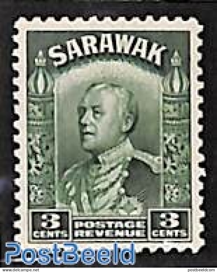 Malaysia 1934 Sarawak, 3c, Stamp Out Of Set, Unused (hinged) - Andere & Zonder Classificatie