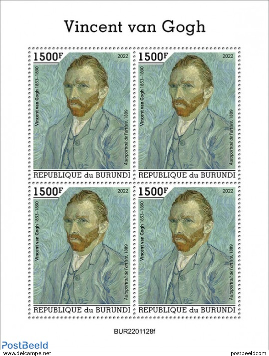 Burundi 2022 Vincent Van Gogh, Mint NH, Art - Paintings - Vincent Van Gogh - Other & Unclassified