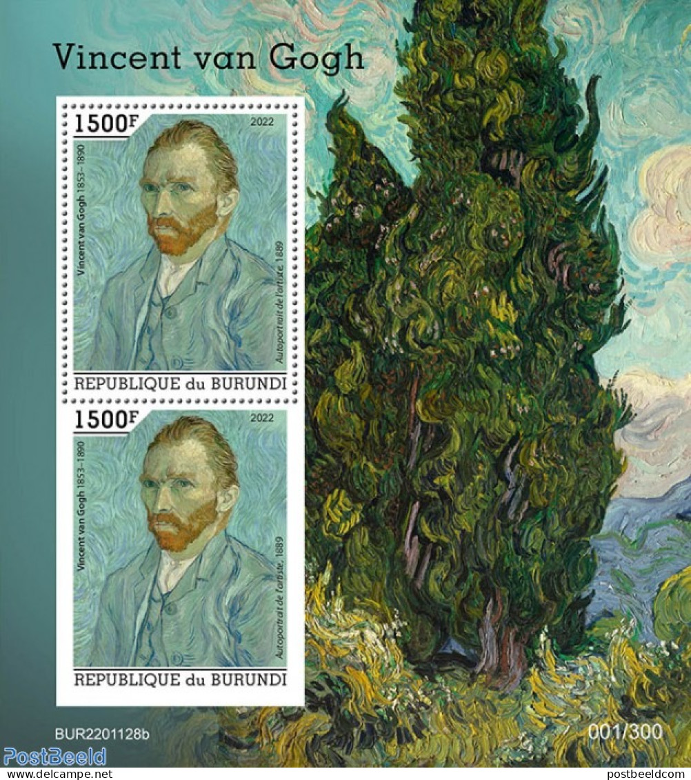 Burundi 2022 Vincent Van Gogh, Mint NH, Art - Paintings - Vincent Van Gogh - Andere & Zonder Classificatie