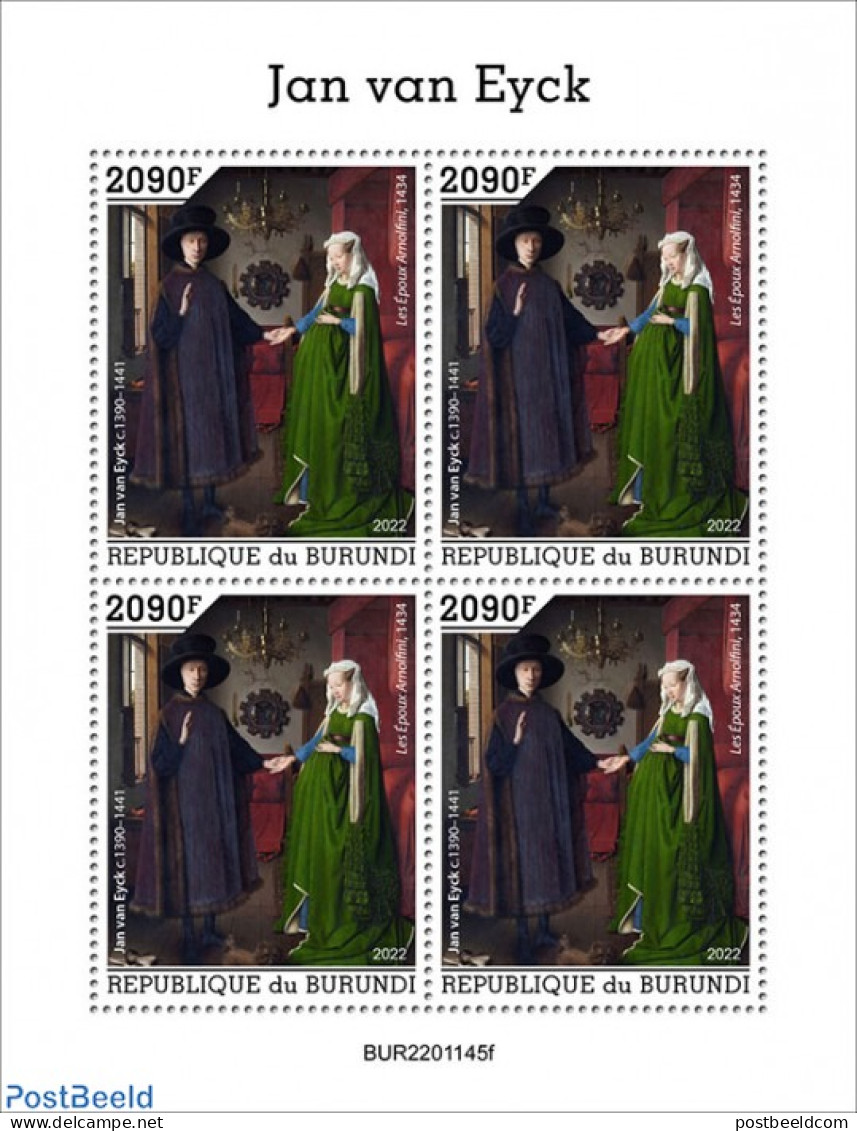 Burundi 2022 Jan Van Eyck, Mint NH, Art - Paintings - Sonstige & Ohne Zuordnung