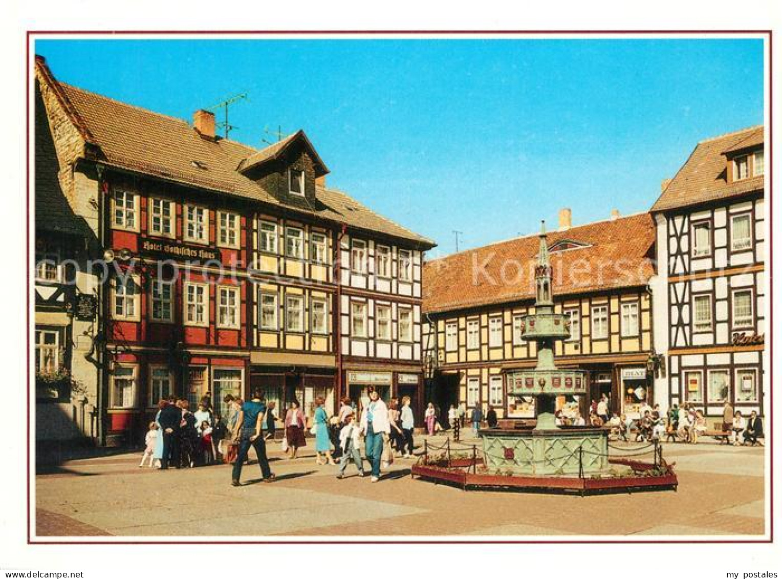 73271570 Wernigerode Harz Marktplatz Brunnen Fachwerkhaeuser Altstadt Wernigerod - Wernigerode