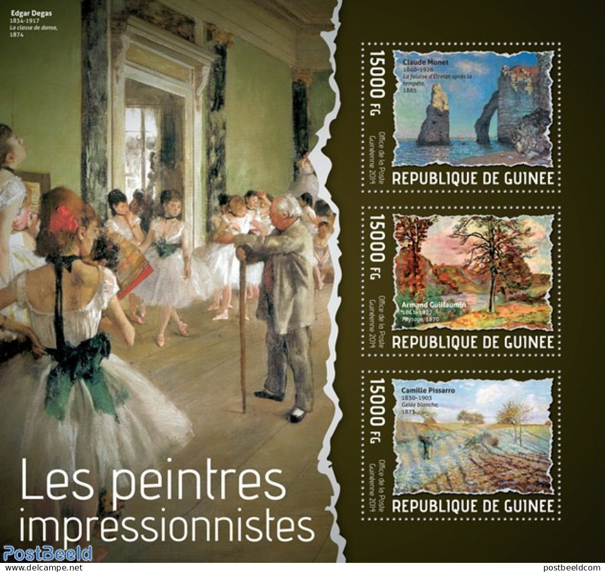 Guinea, Republic 2014 Impressionists, Mint NH, Art - Paintings - Sonstige & Ohne Zuordnung