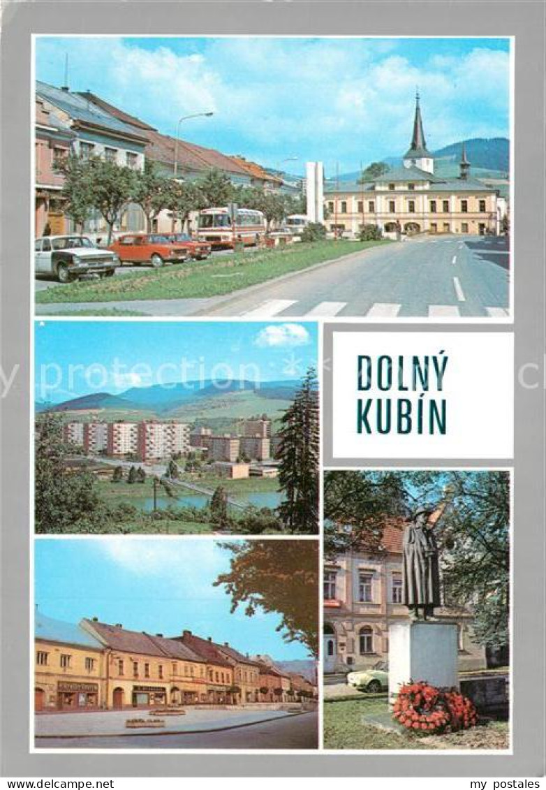 73271504 Dolny Kubin Orava Hauptstrasse Siedlung Hochhaeuser Platz Denkmal Dolny - Slovaquie