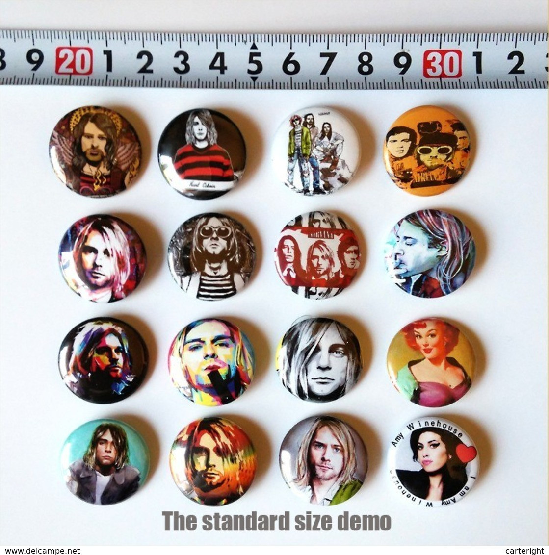 Nirvana Band Music Fan ART BADGE BUTTON PIN SET (1inch/25mm Diameter) 35 DIFF - Musique
