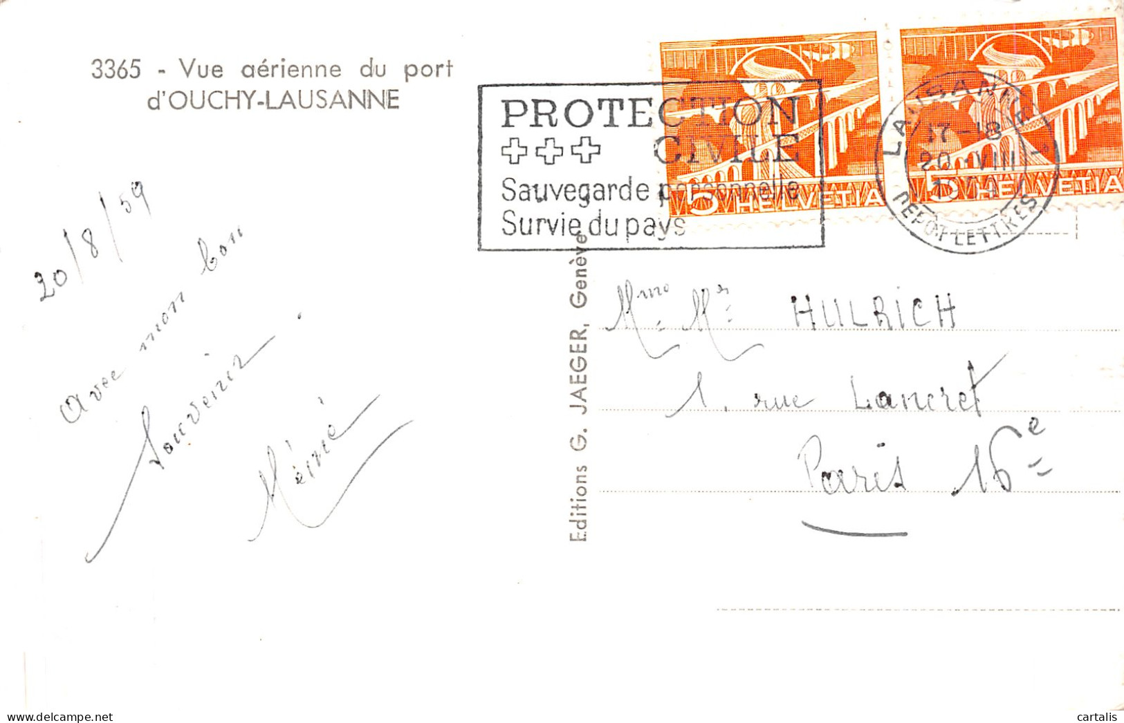 ET-SUISSE OUCHY LAUSANNE TIMBRE POSTE-N°4467-D/0241 - Lausanne