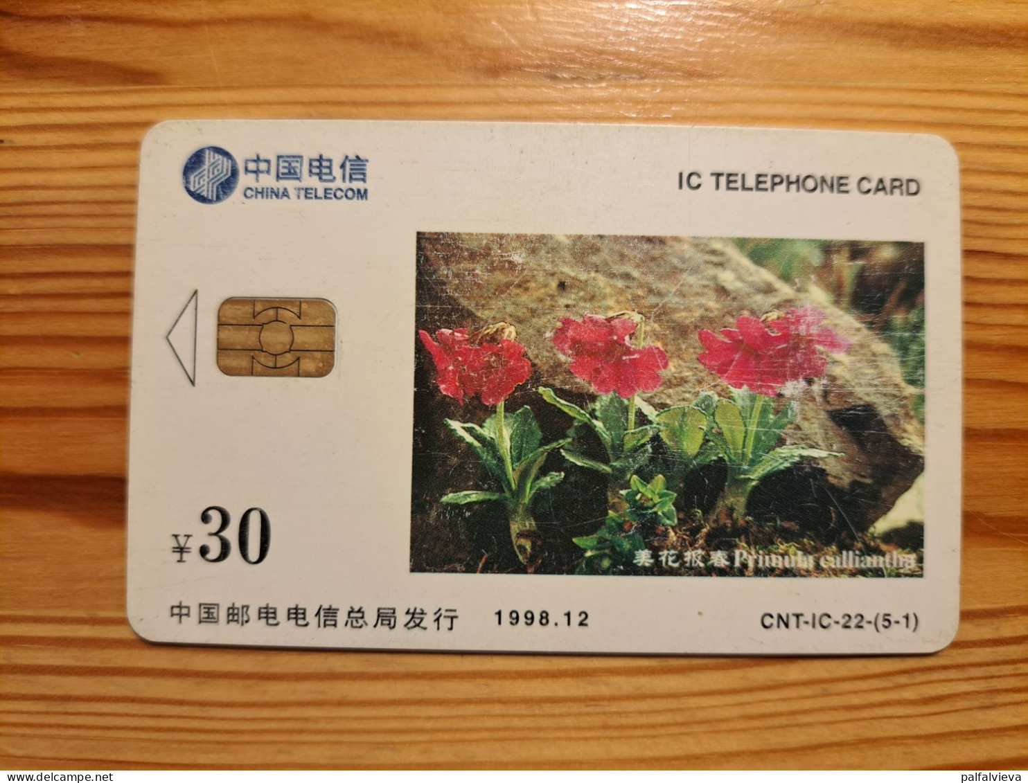 Phonecard China, Chip - Flower - Chine