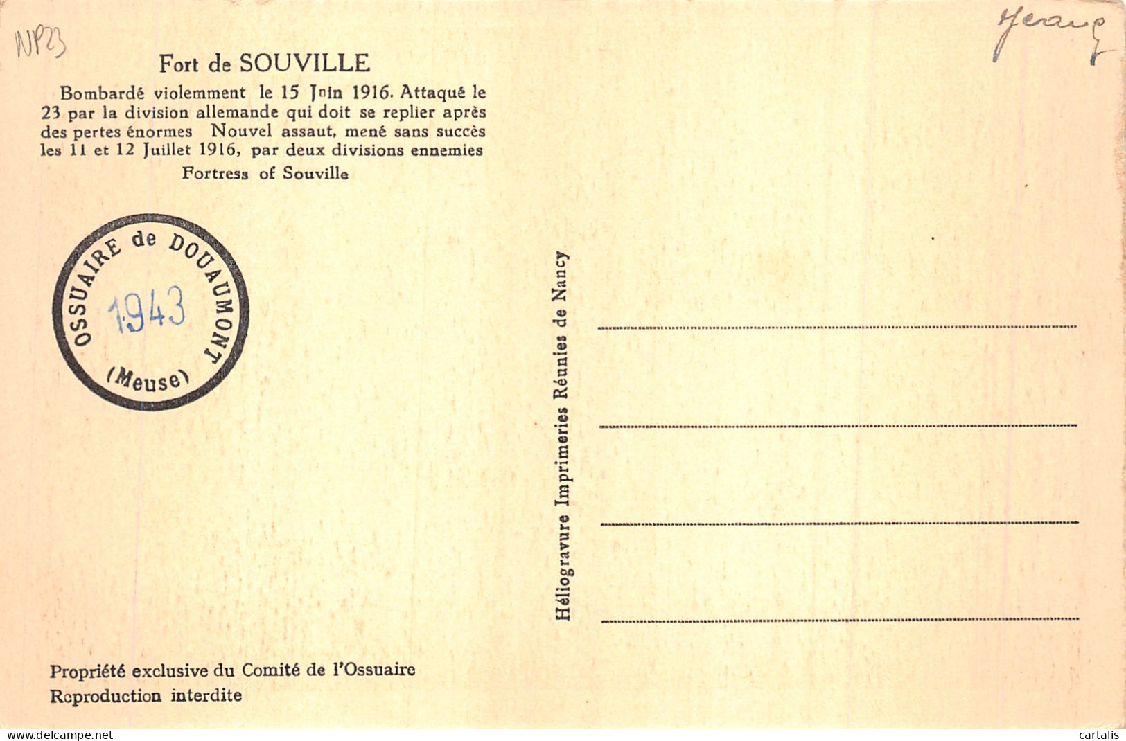 55-FORT DE SOUVILLE-N°4469-F/0305 - Autres & Non Classés