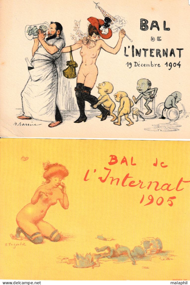 Curiosa : FOLIO 23 INVITATIONS AUX BALS DE L'INTERNAT. 1897 à 1931. Fac-similés STAGO – Vers 1960 - Other & Unclassified