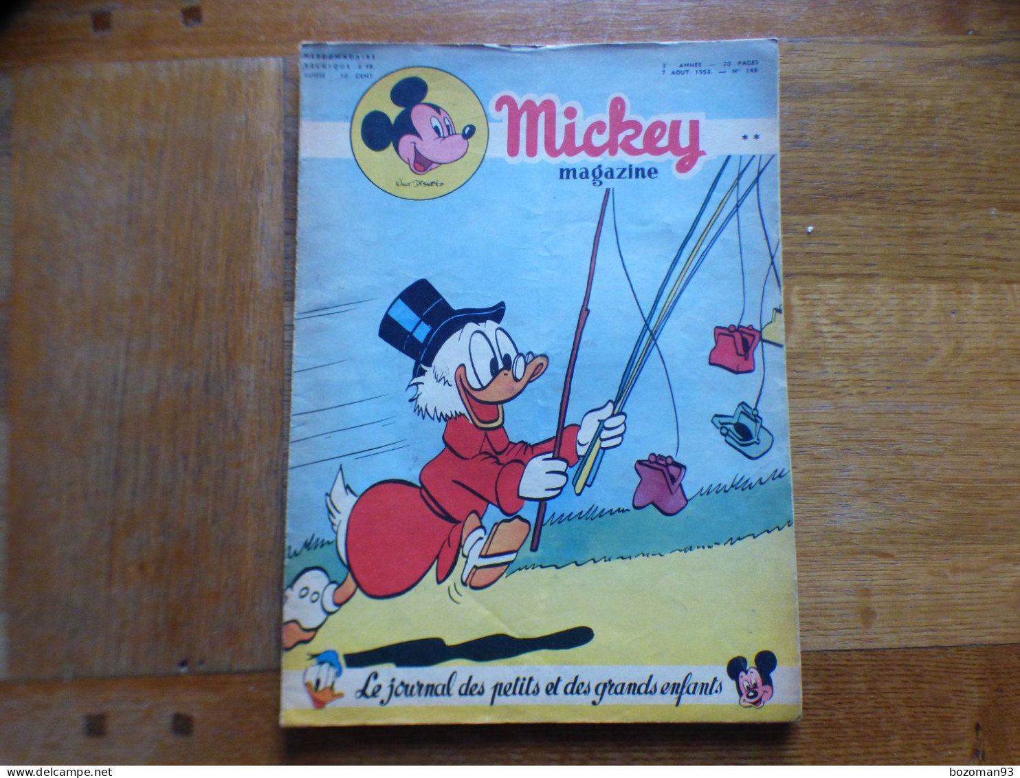 JOURNAL MICKEY BELGE  N° 148 Du  07/08/1953 COVER  PICSOU - Journal De Mickey