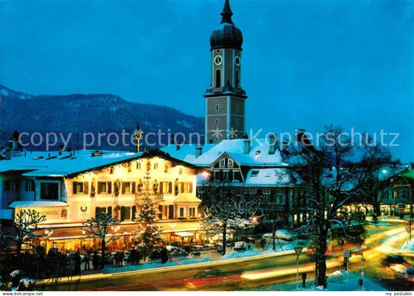 73271146 Garmisch-Partenkirchen Marienplatz Mit Pfarrkirche Garmisch-Partenkirch - Garmisch-Partenkirchen