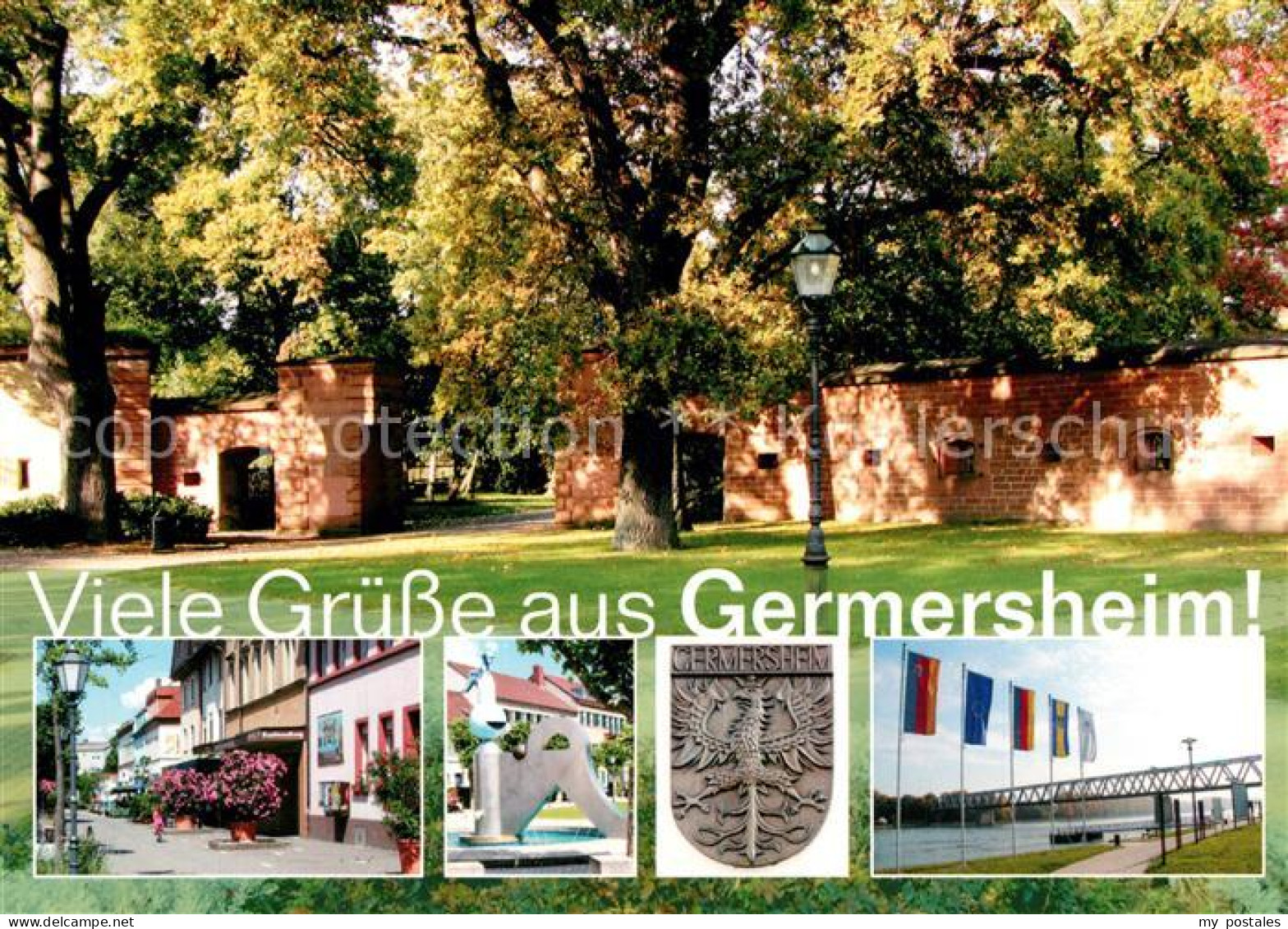 73271144 Germersheim Strasse Brunnen Wappen Rheinbruecke Germersheim - Germersheim