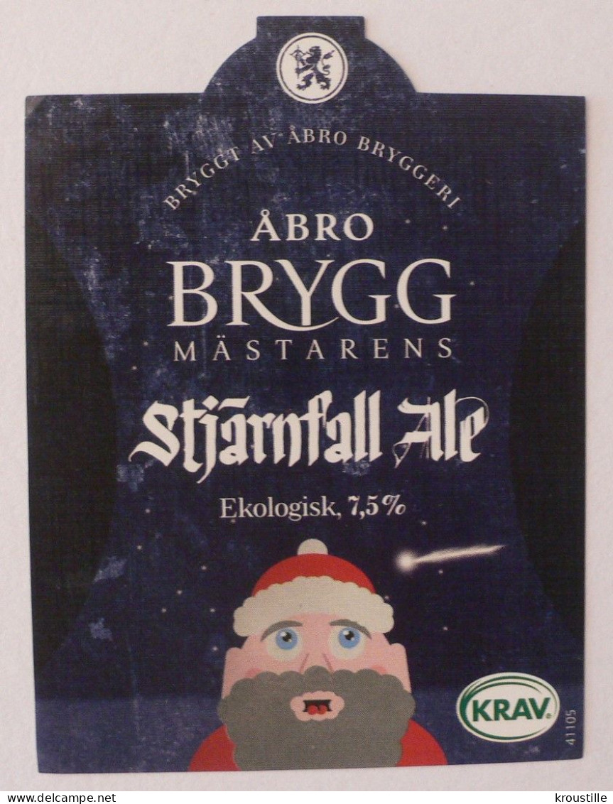 THEME NOEL : ABRO BRYGG - SJARNFALL ALE (NORVEGE) : ETIQUETTE NEUVE - Bière