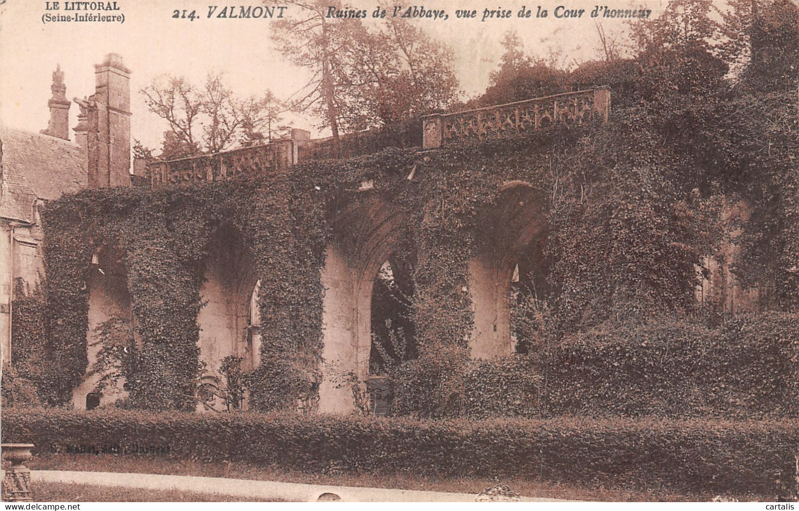 76-VALMONT RUINES DE L ABBAYE-N°4470-H/0021 - Valmont