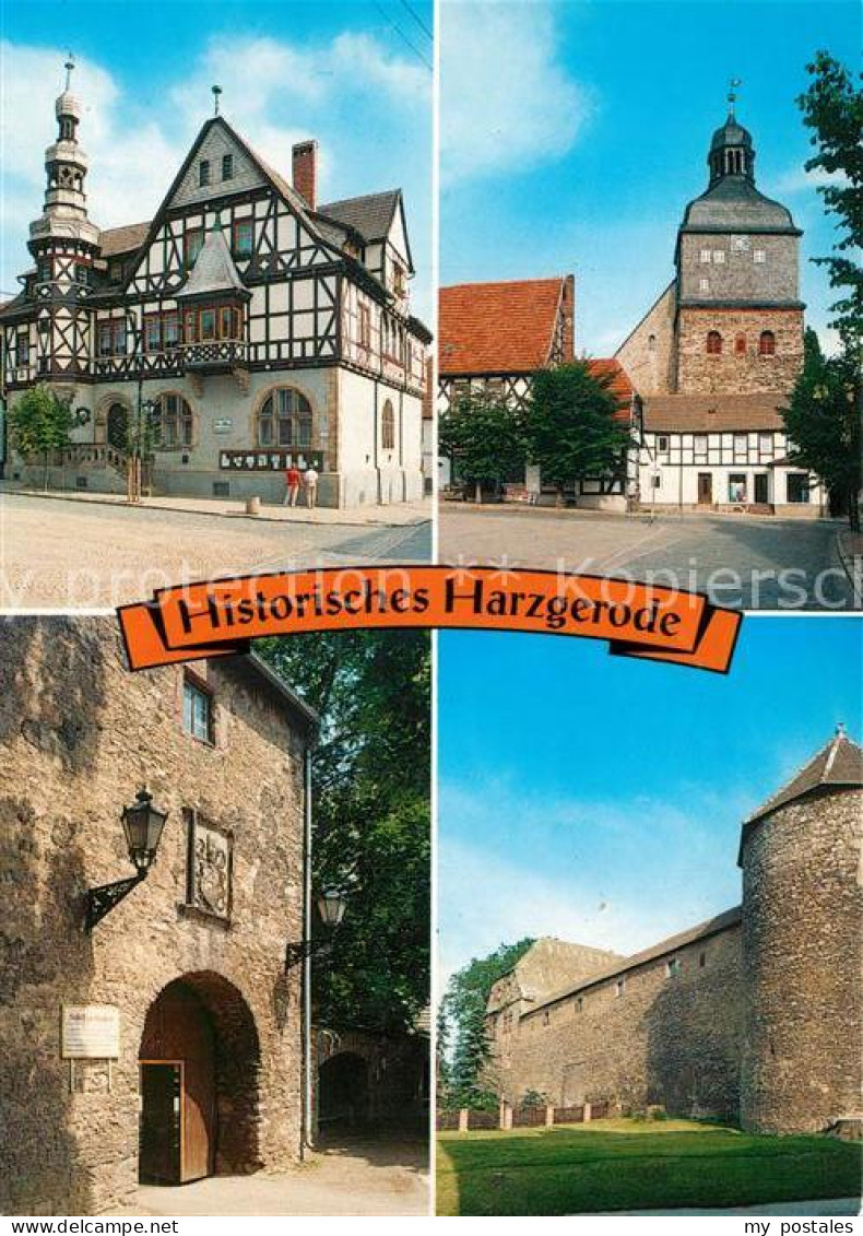 73270929 Harzgerode Burg Stadtmauer Rathaus Harzgerode - Harzgerode