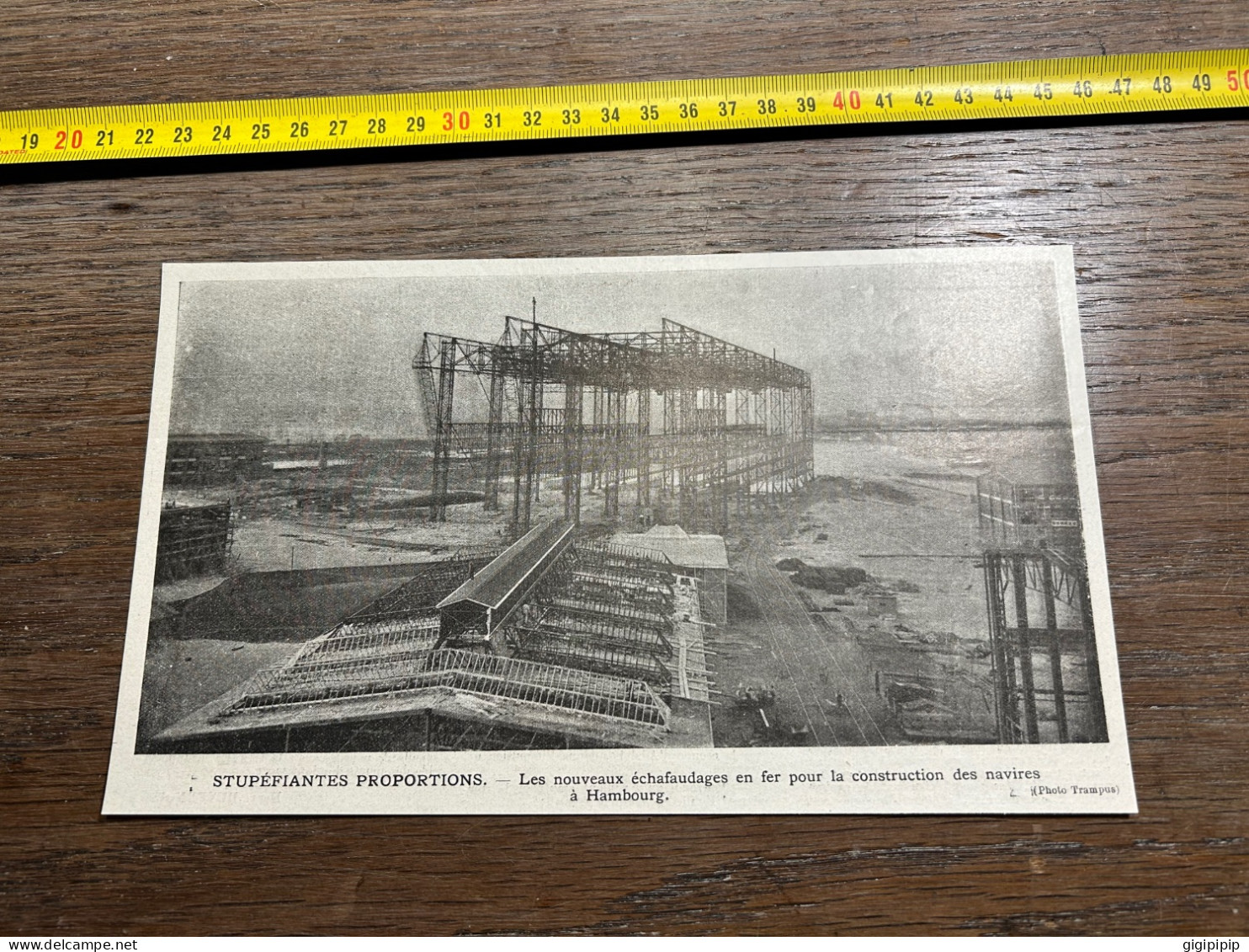 1908 PATI Nouveaux échafaudages En Fer Pour La Construction Des Navires à Hambourg - Collections