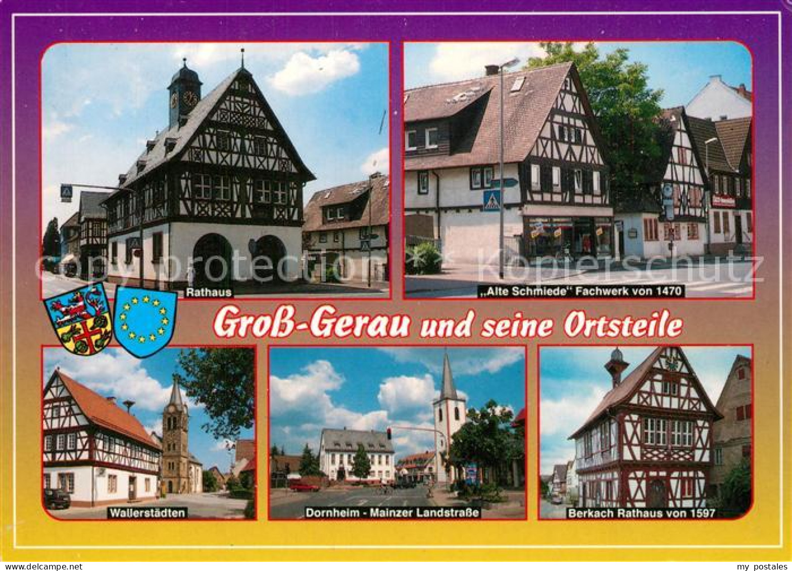 73270825 Gross-Gerau Rathaus Alte Schmiede Fachwerk 1470 Wallerstaedten Dornheim - Gross-Gerau