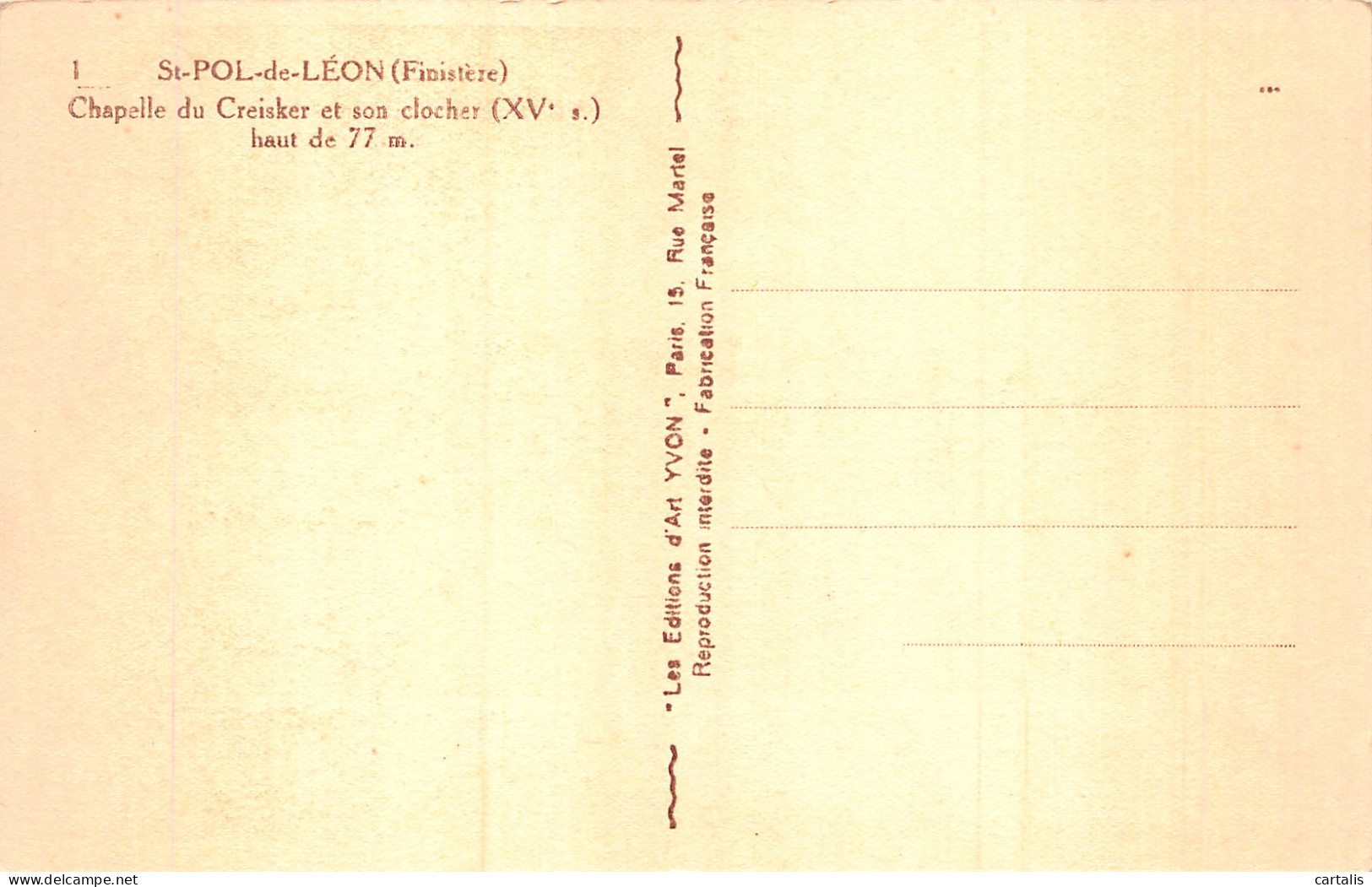 29-SAINT POL DE LEON-N°4473-D/0329 - Saint-Pol-de-Léon