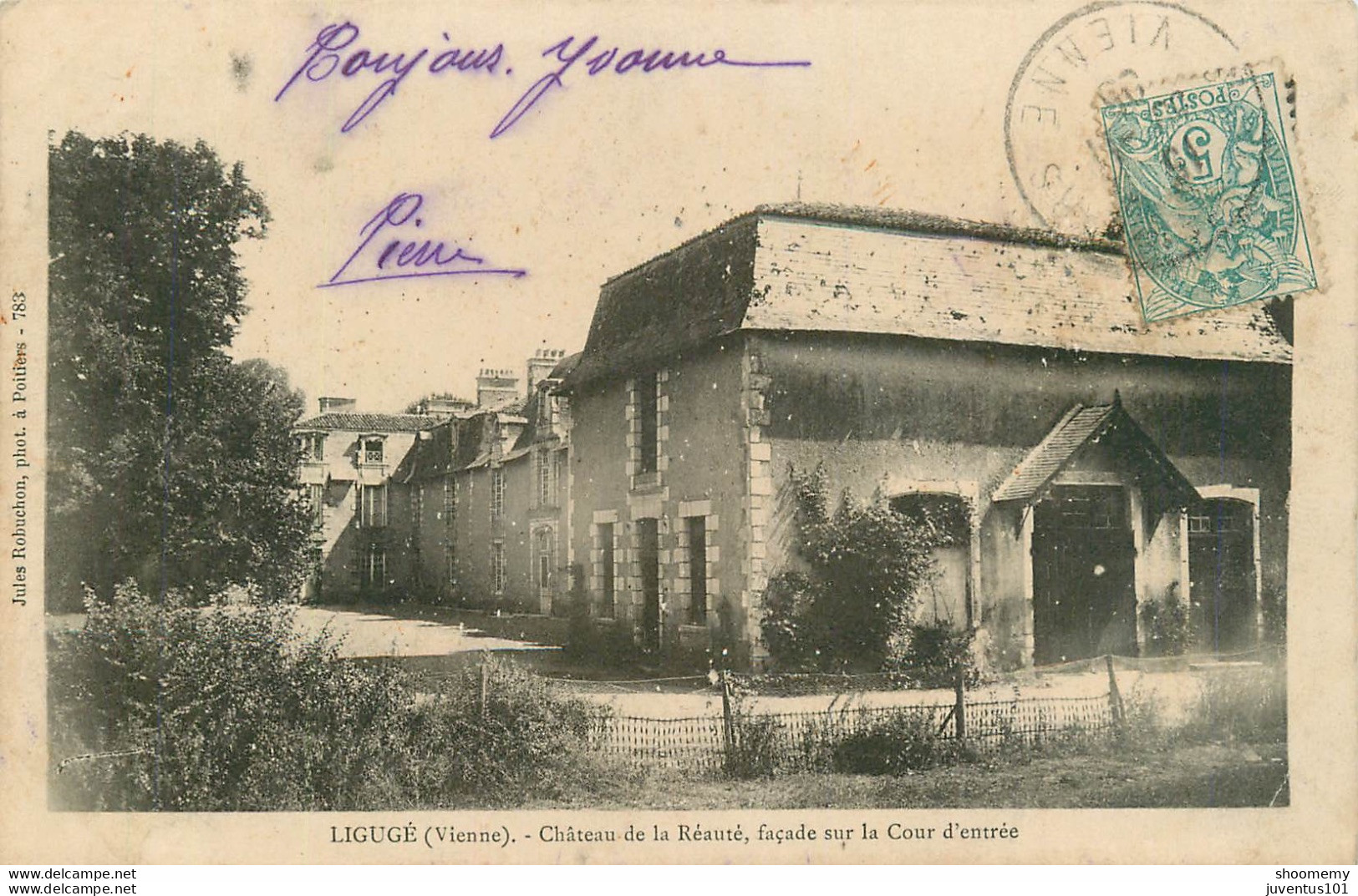 CPA Ligugé-Château De La Réauté-Timbre    L2058 - Autres & Non Classés