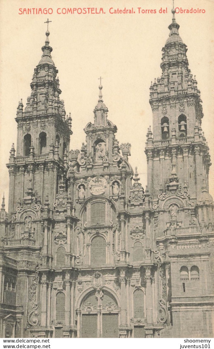 CPA Santiago Compostela-Catedral-Torres Del Obradoiro     L2418 - Santiago De Compostela