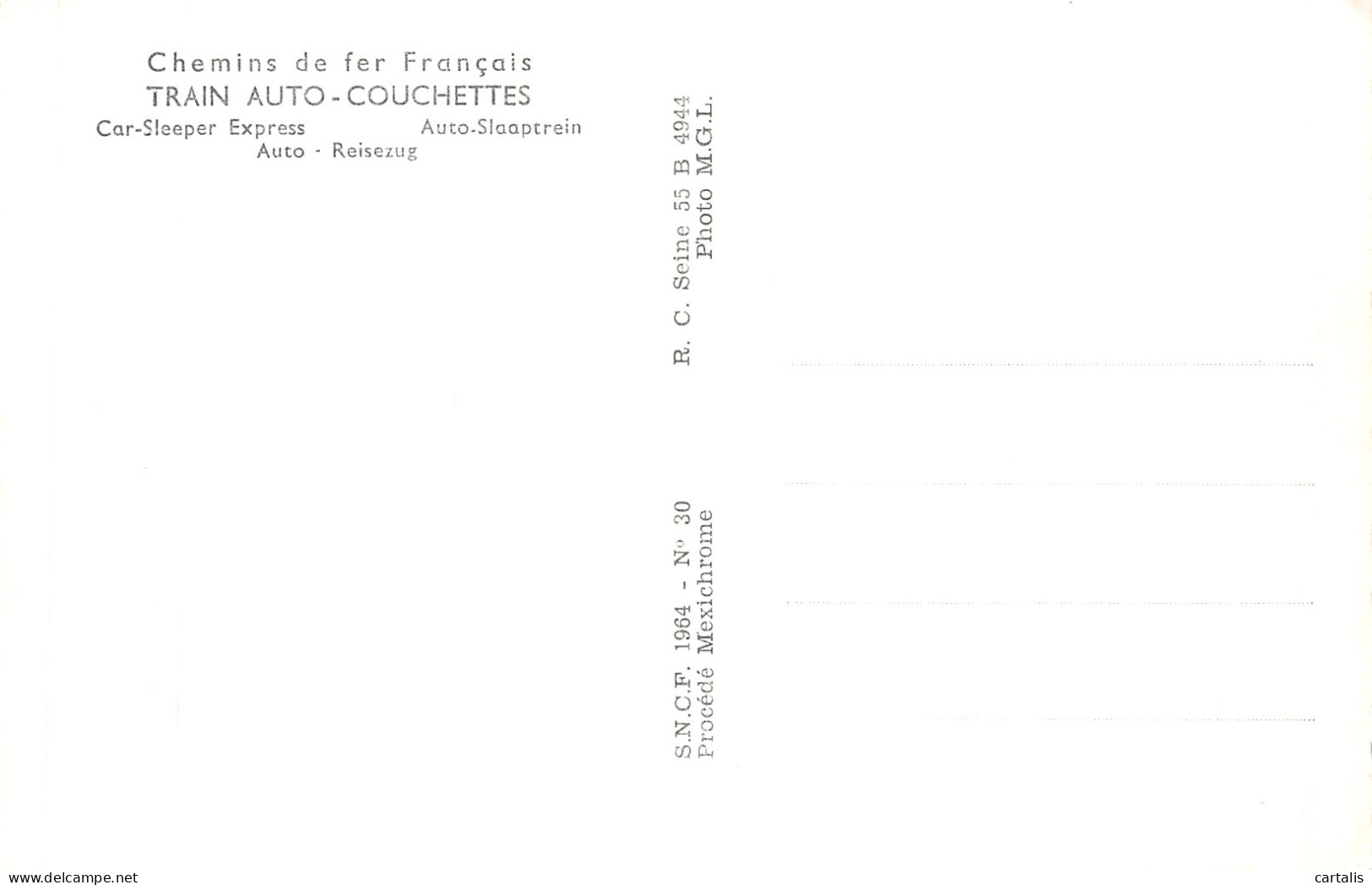 TH-TRAIN AUTO COUCHETTES-N°4474-C/0227 - Autres & Non Classés