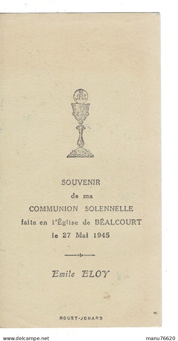 IMAGE RELIGIEUSE - CANIVET : Emile E....? Béalcourt - Somme - France . - Religion & Esotérisme