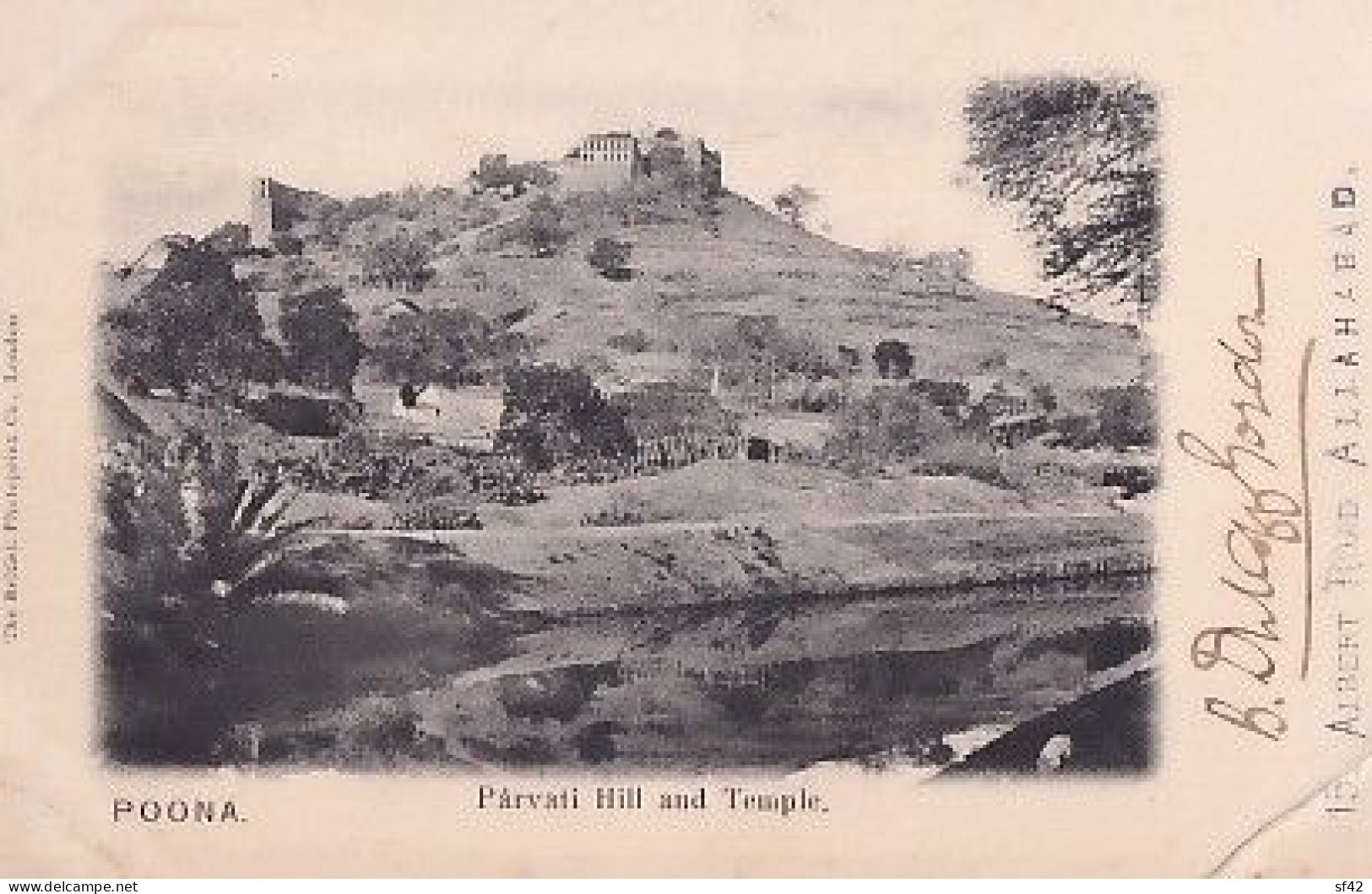 POONA              PARVAT I HILL AND TEMPLE     PRECURSEUR   +  TIMBRES - Inde