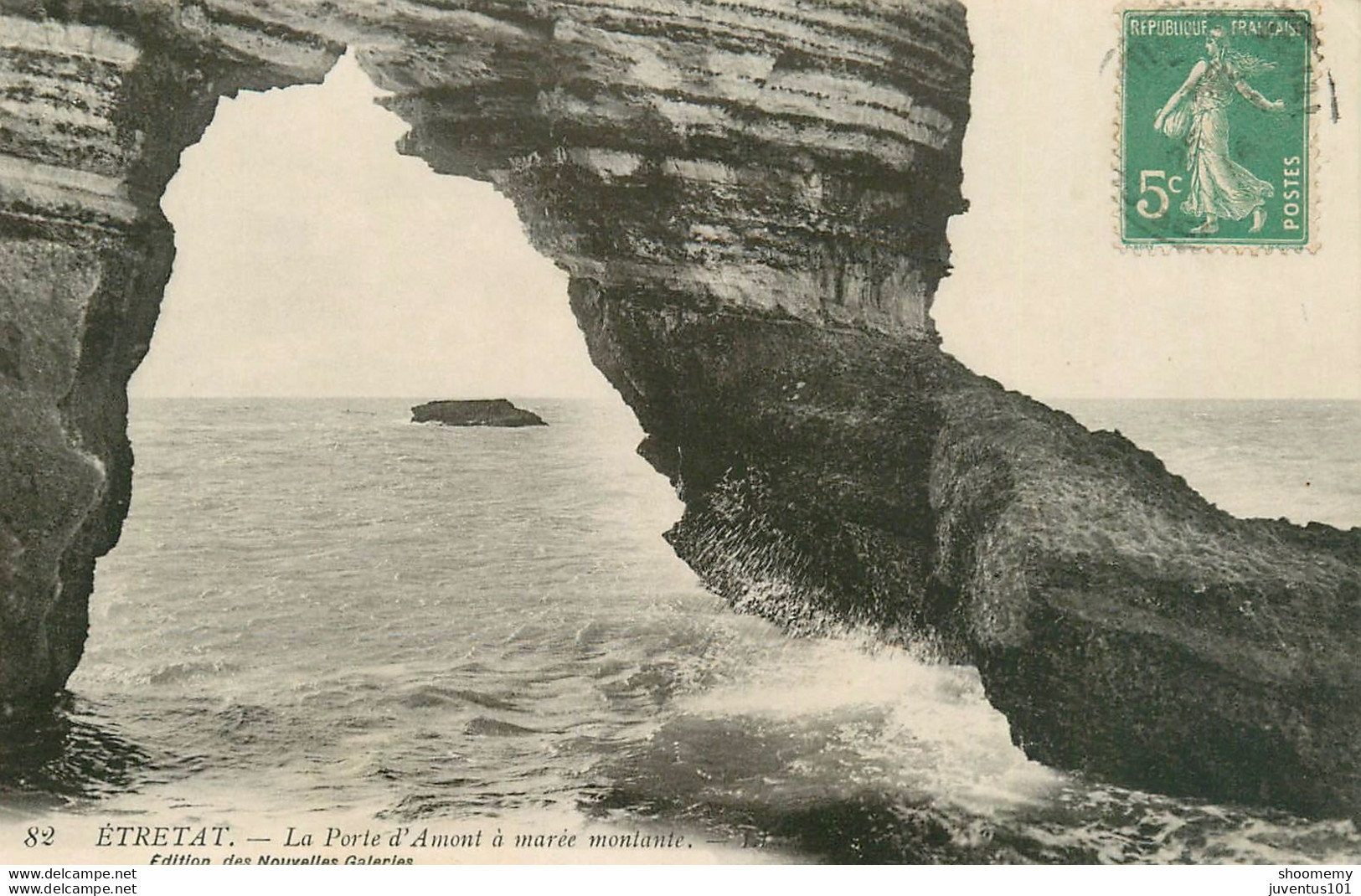 CPA Etretat-La Porte D'Amont à Marée Montante-82-Timbre      L1754 - Etretat