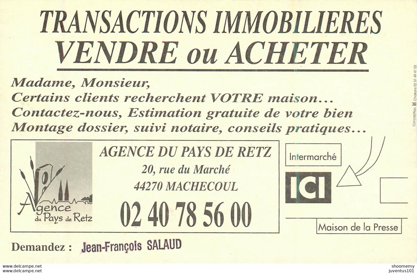 CPA Machecoul-La Place Du Marché Et La Rue Saint Honoré-Carte Publicitaire    L1467 - Machecoul