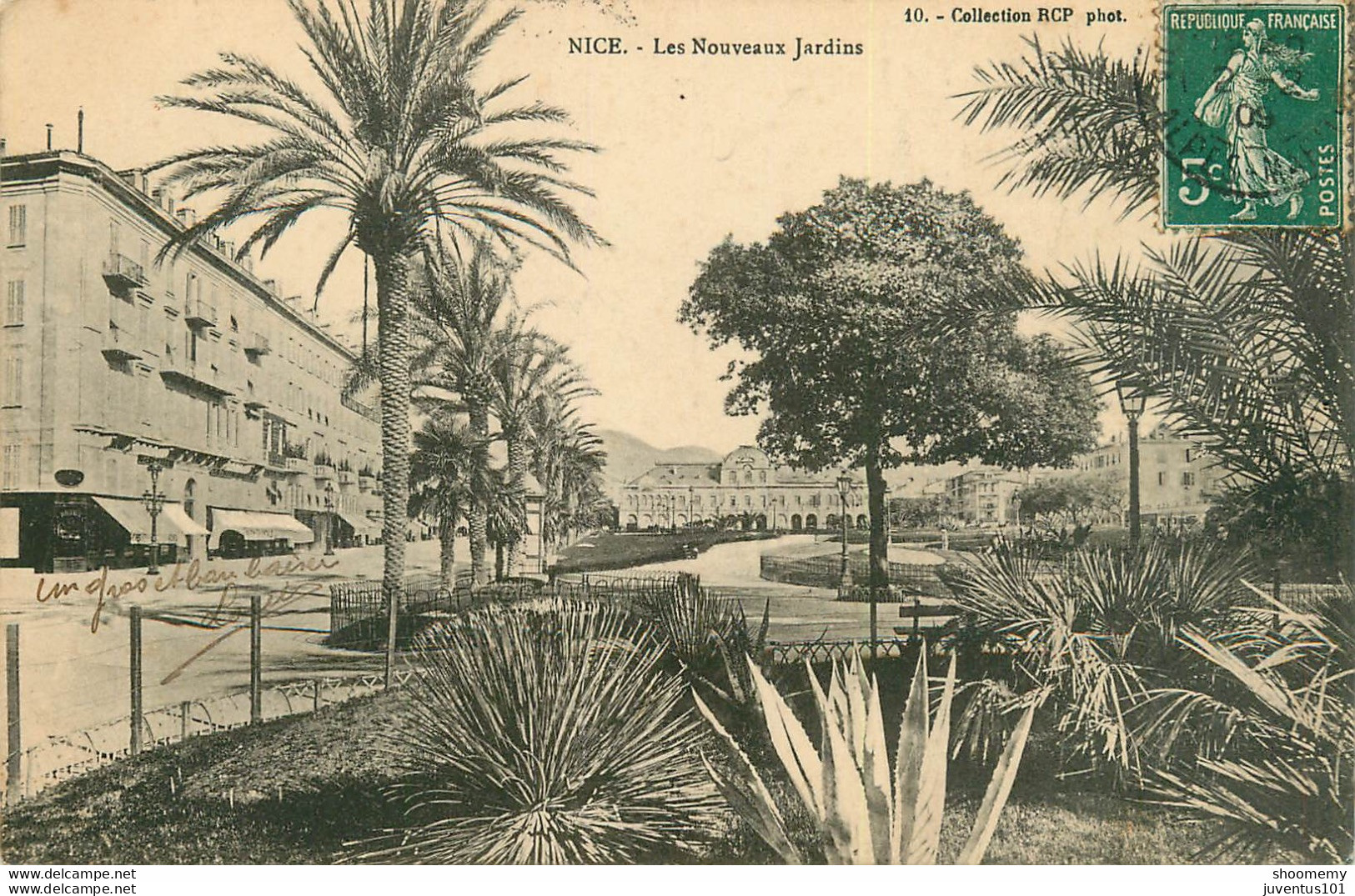 CPA Nice-Les Nouveaux Jardins-Timbre     L1653 - Parcs Et Jardins