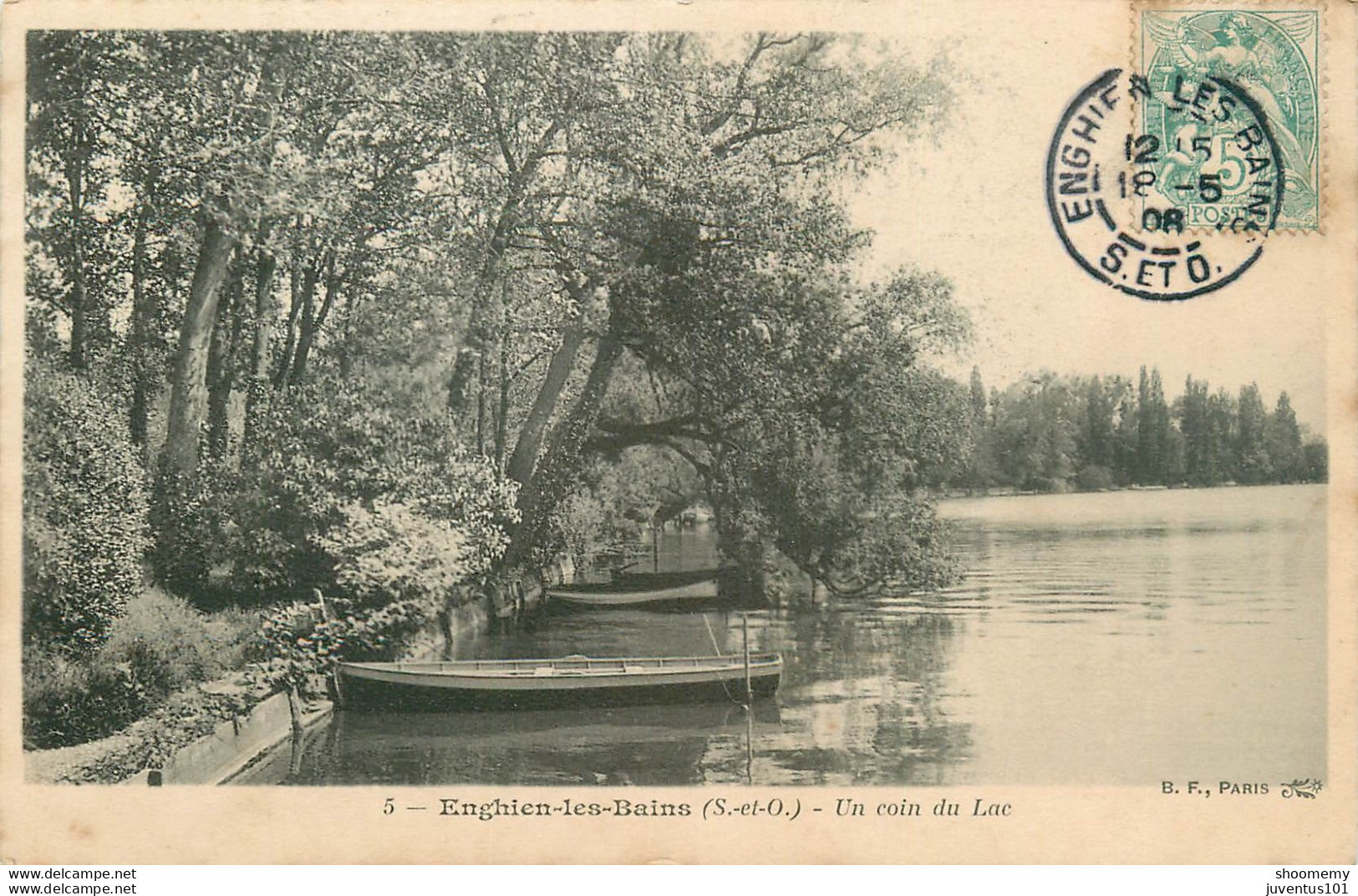 CPA Enghien Les Bains-Un Coin Du Lac-Timbre      L1614 - Enghien Les Bains