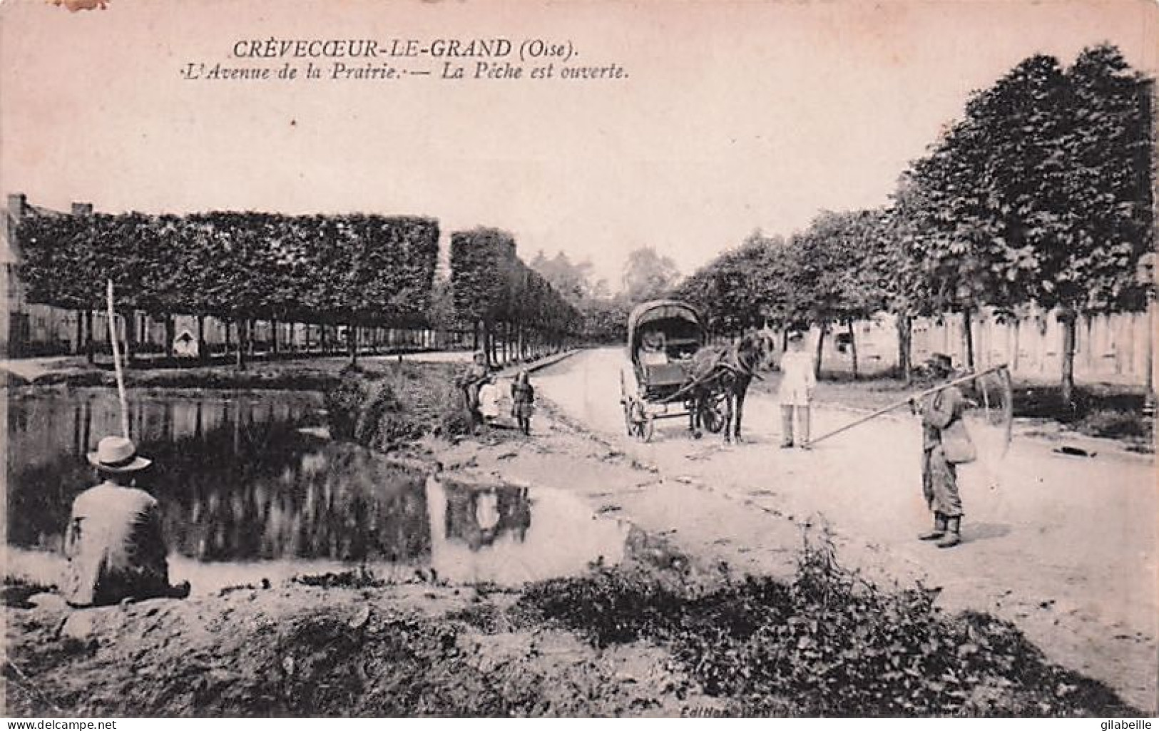 60 - CREVECOEUR Le GRAND - L'avenue De La Prairie - La Peche Est Ouverte - Crevecoeur Le Grand