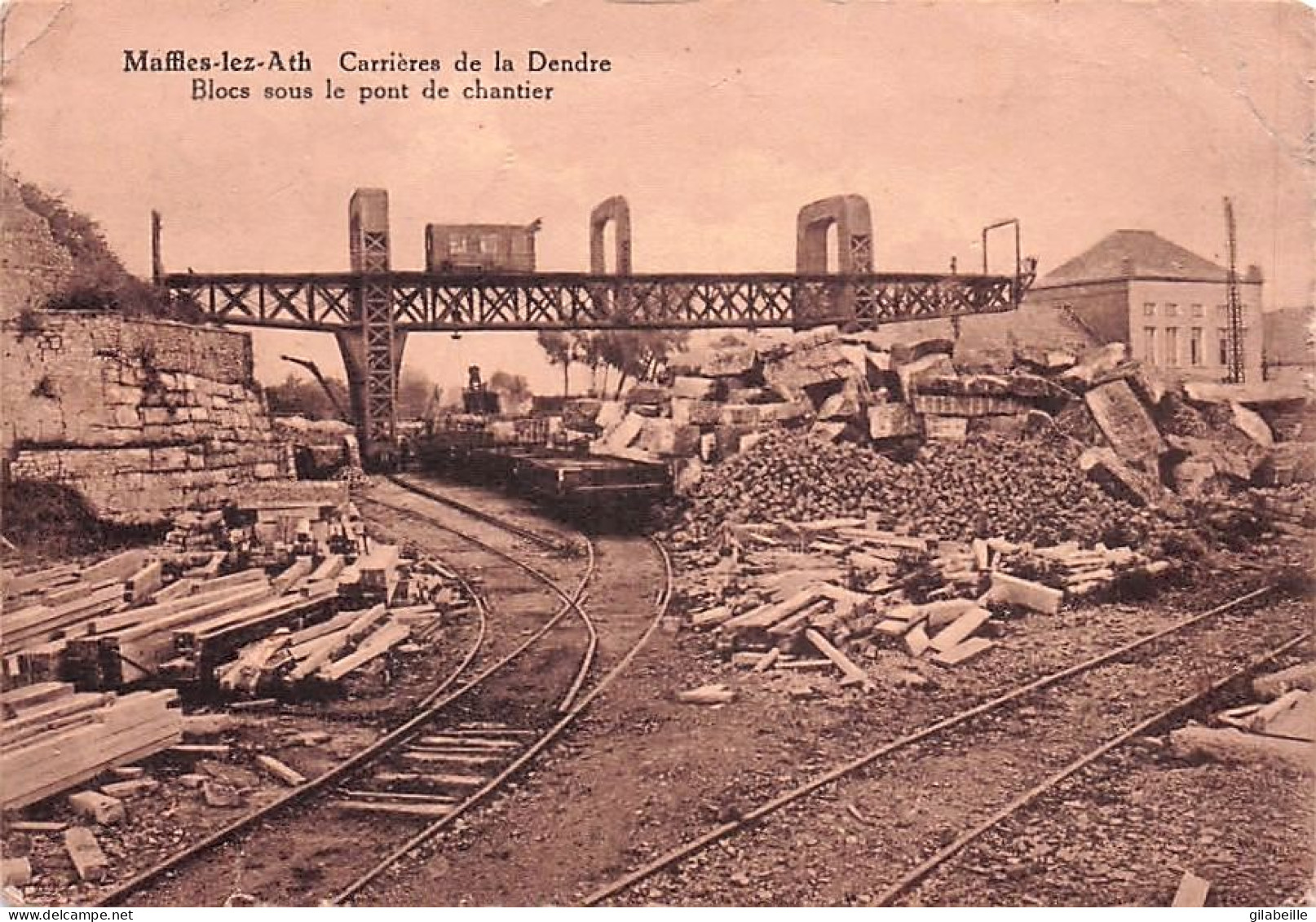 MAFFLES Lez ATH -  Carrieres De La Dendre - Blocs Sous Le Pont De Chantier - Ath