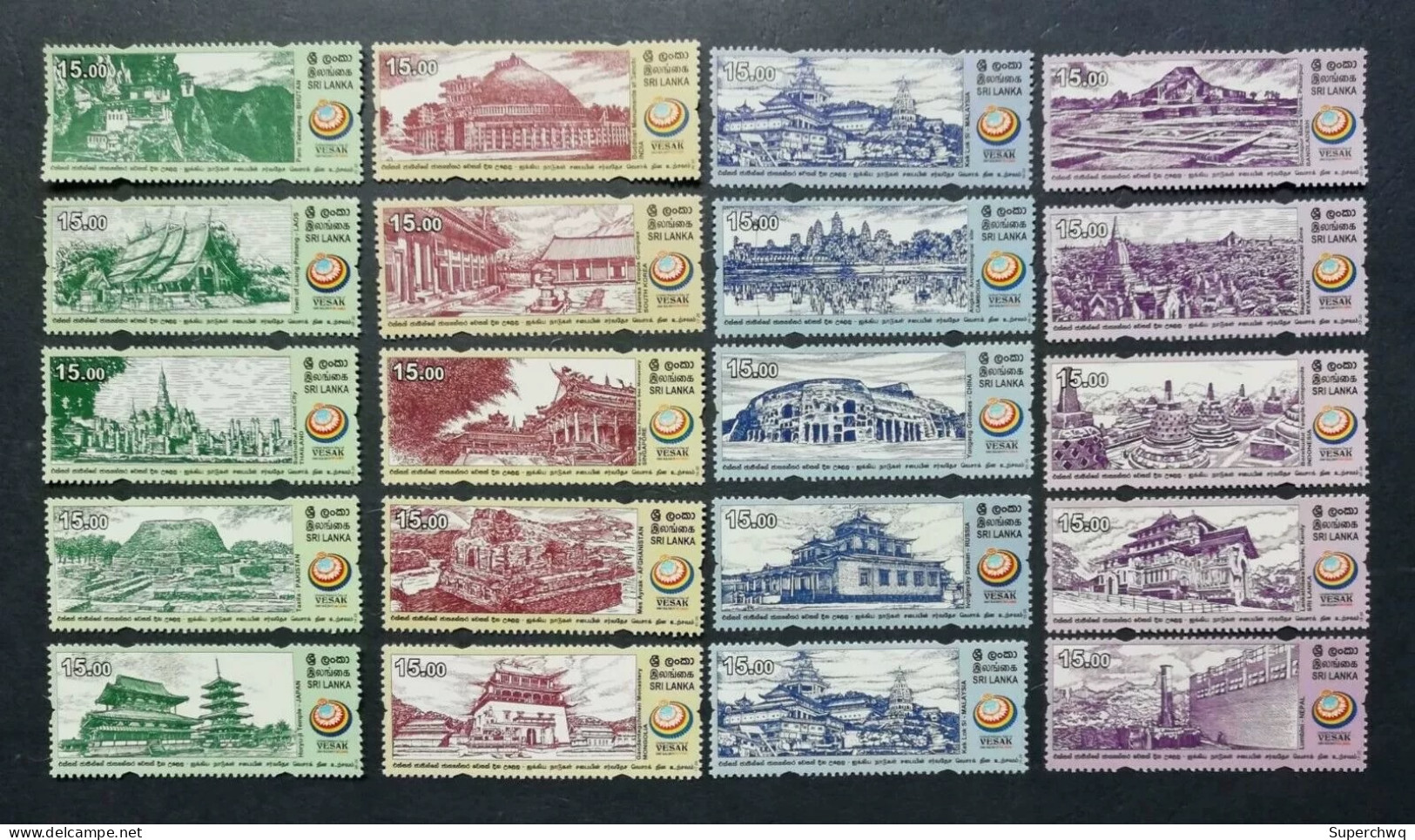 Sri Lanka 2017, World Famous Temples And World Heritage Sites During The Vesak Festival,20v MS MNH - Sri Lanka (Ceylon) (1948-...)