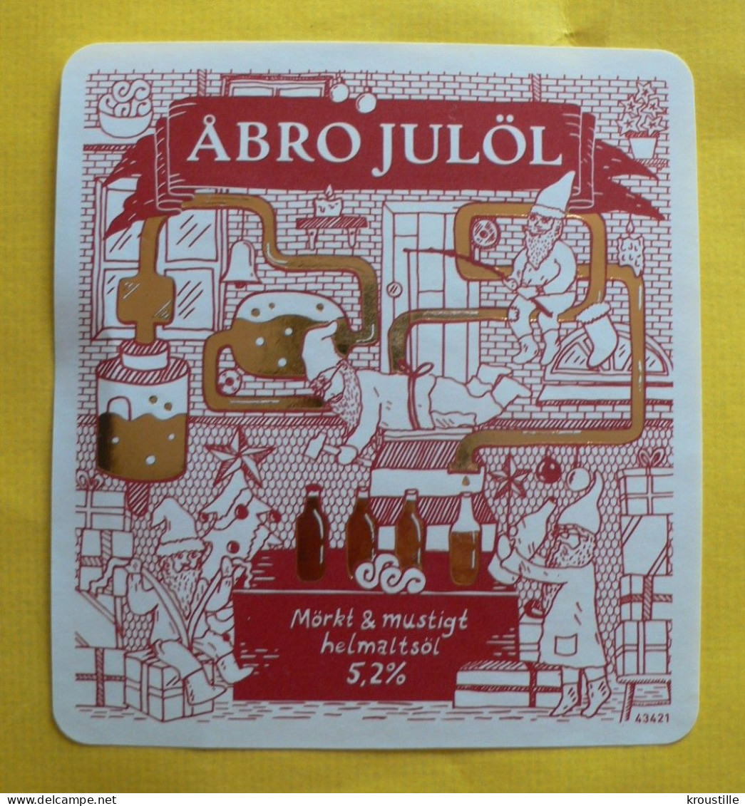THEME NOEL / LUTINS : ABRO JULÖL (NORVEGE) : ETIQUETTE BIERE NEUVE - Bier