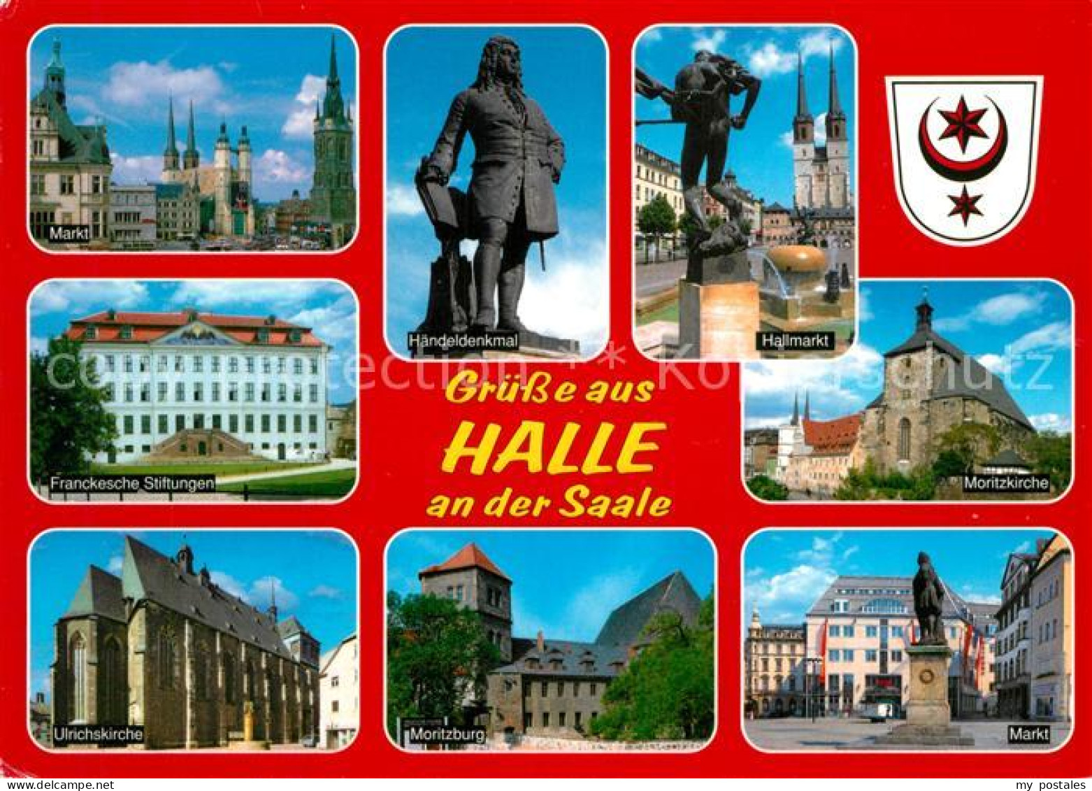 73269588 Halle Saale Markt Haendeldenkmal Hallmarkt Franckesche Stiftungen Morit - Halle (Saale)