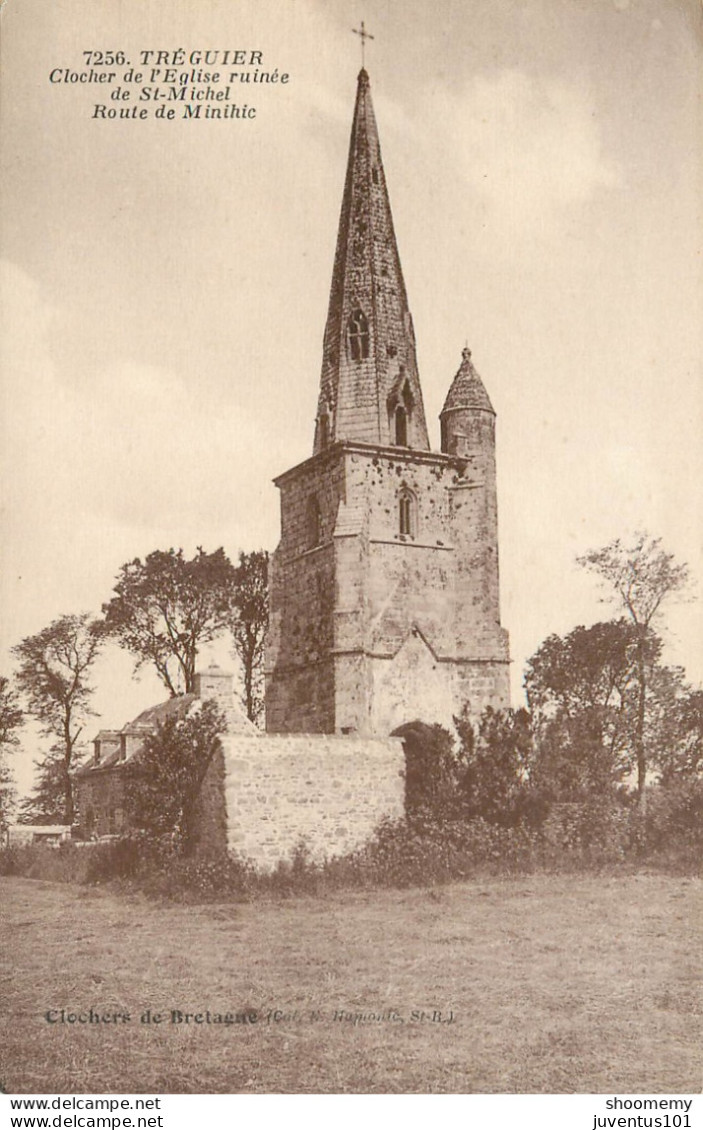 CPA Tréguier-Clocher De L'église Ruinée De St Michel-Route De Minihic-7256     L2331 - Tréguier