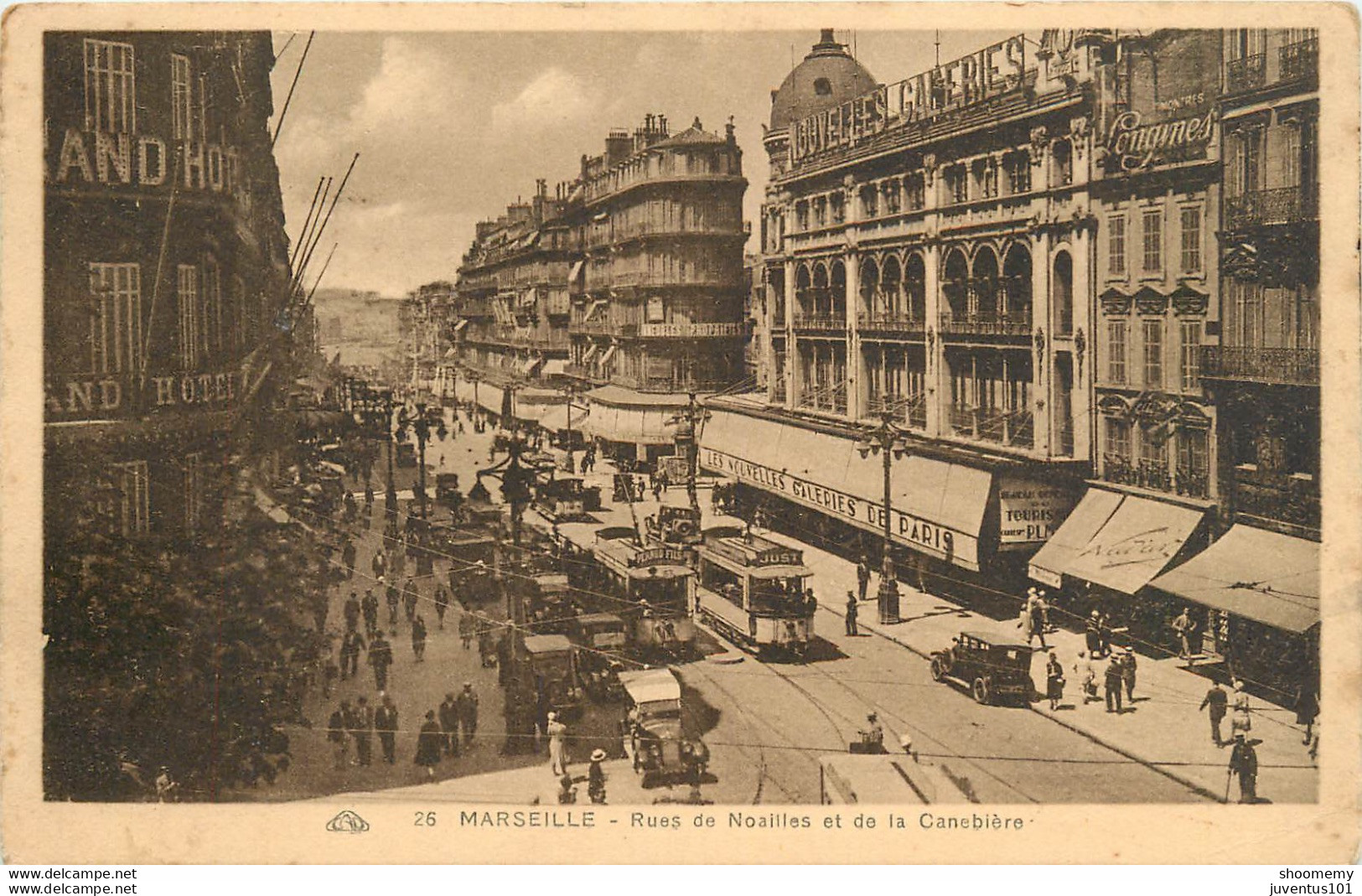 CPA Marseille-Rues De Noailles Et De La Canebière     L1094 - Canebière, Stadtzentrum