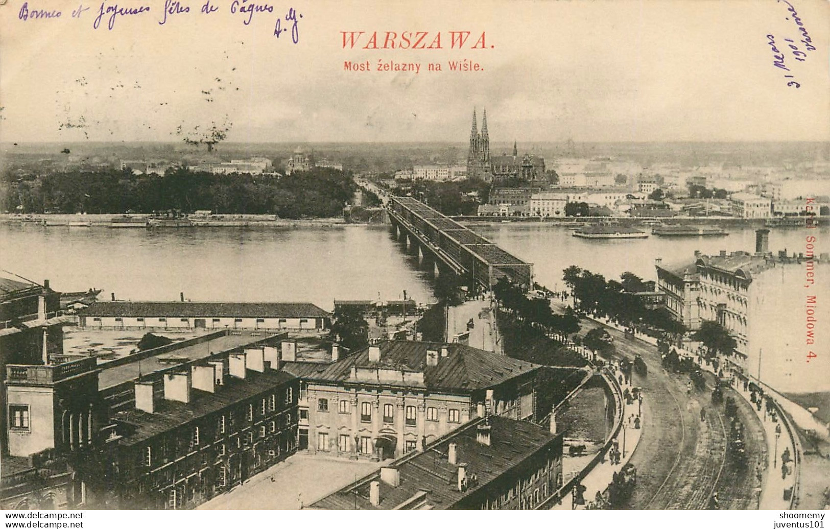 CPA Warszawa-Most Żelazny Na Wiśle-Timbre     L1703 - Pologne