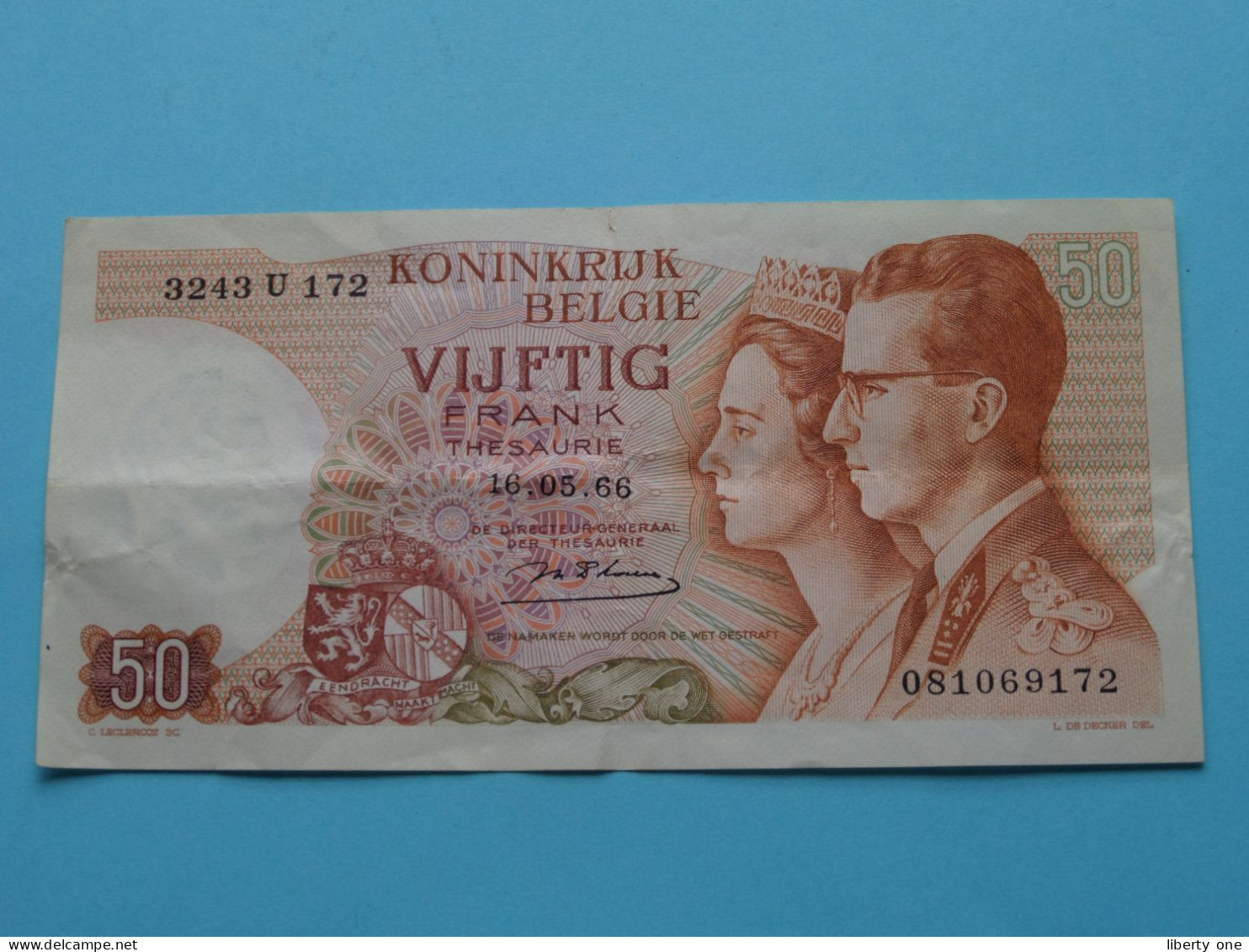 50 Frank - Cinquante Francs > België 16.05.66 ( For Grade, Please See Scans ) Circulated ! - Altri & Non Classificati