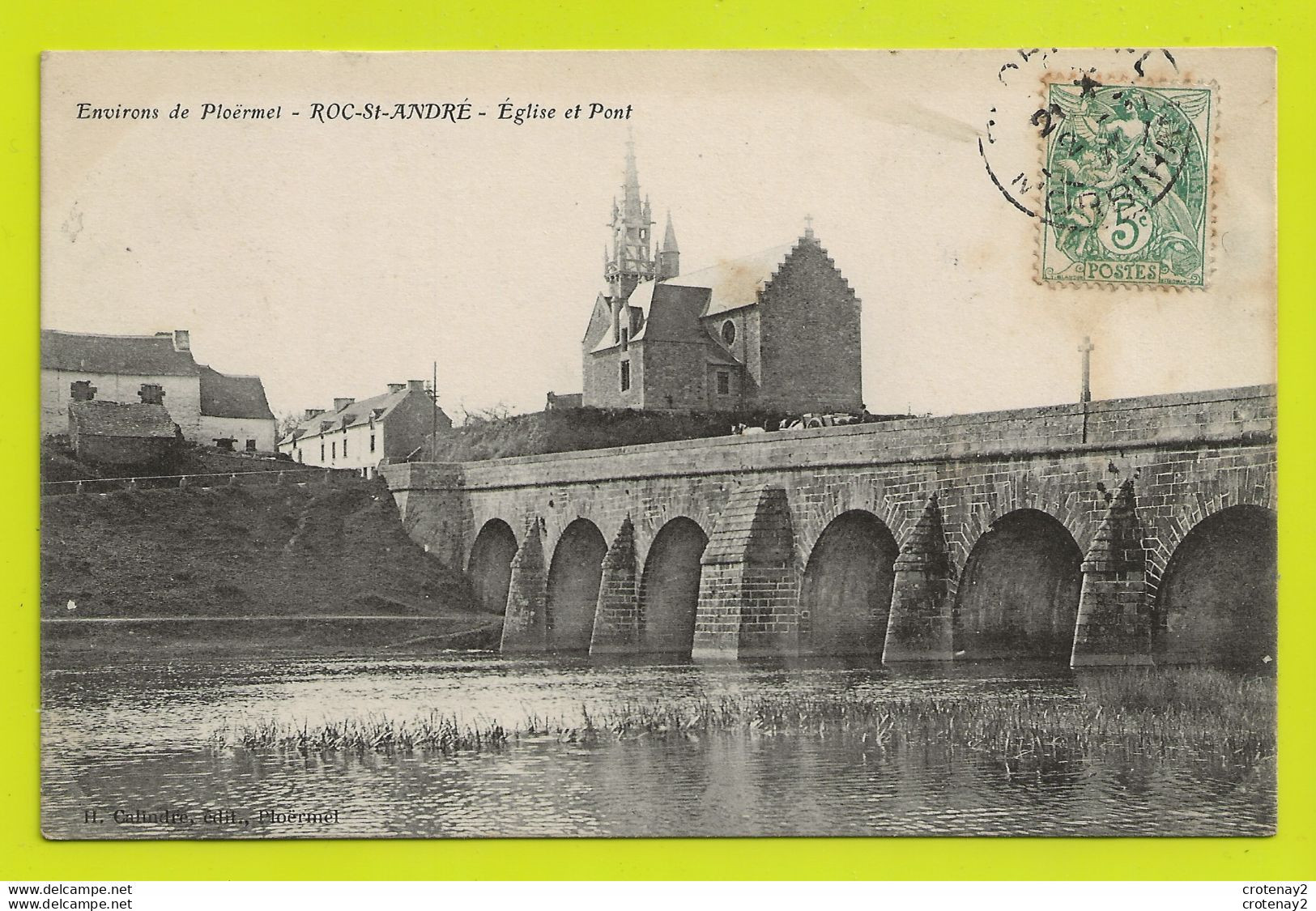 56 ROC ST ANDRE Environs De Ploërmel Eglise Et Pont - Ploërmel