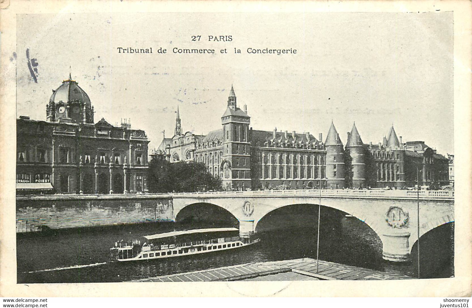 CPA Paris-Tribunal De Commerce Et La Conciergerie-Timbre   L1330 - Otros Monumentos