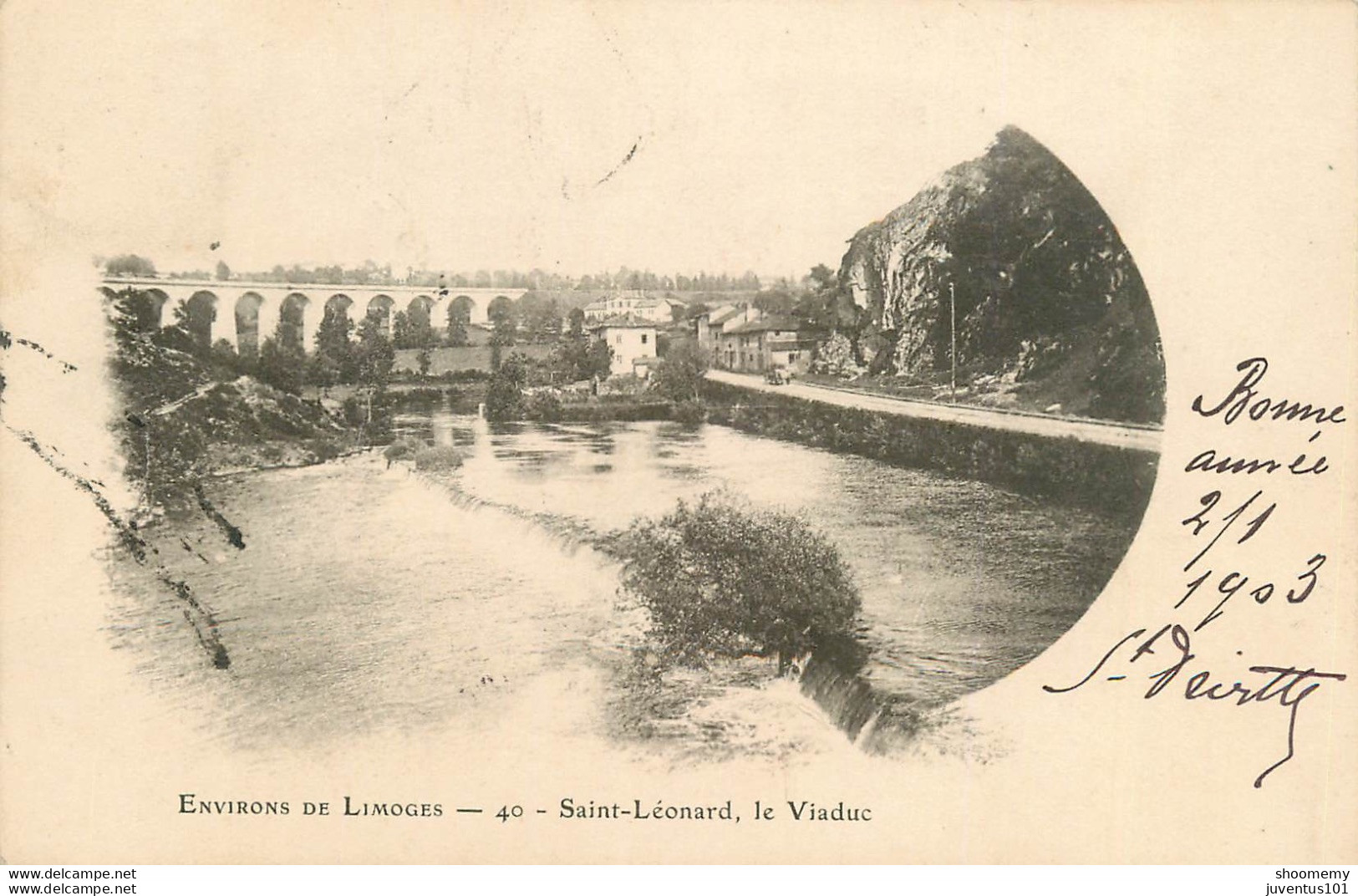 CPA Environs De Limoges-Saint Léonard,le Viaduc-Timbre     L1568 - Saint Laurent Sur Gorre